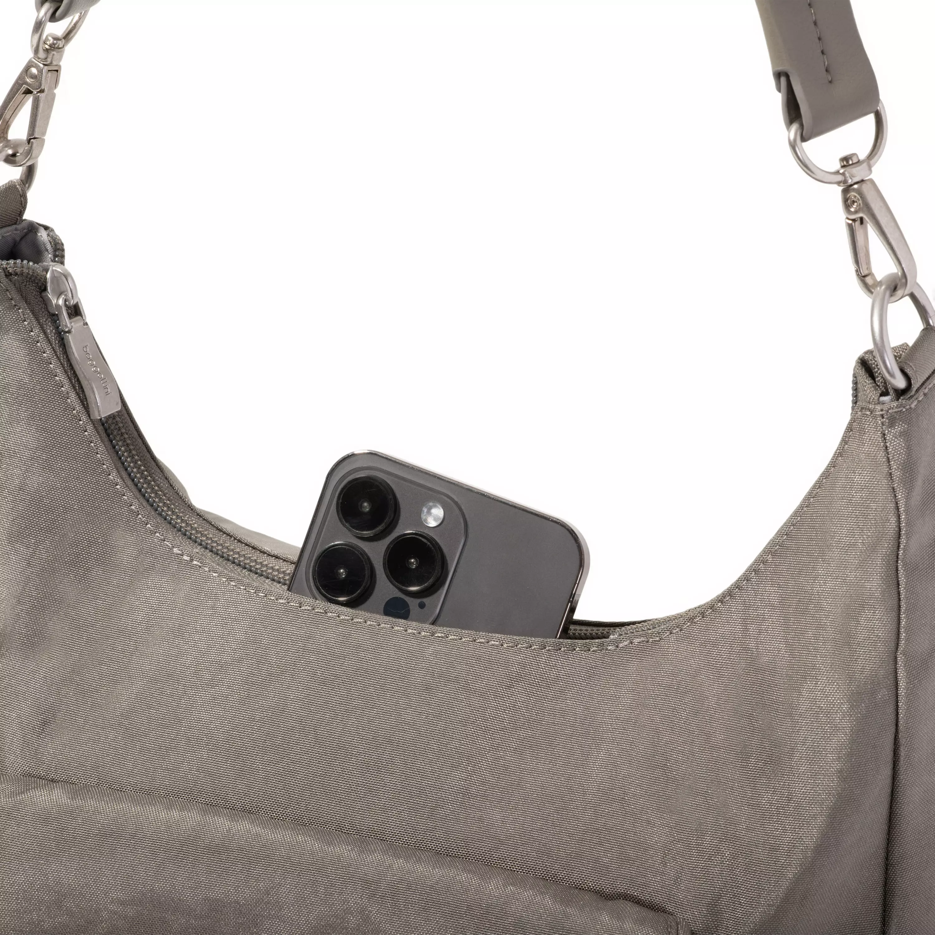 Coastal Flip Lock Half Moon Bag
