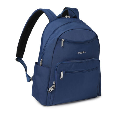 baggallini everyday laptop backpack while the exterior water bottle pockets offer added convenience during long days of classes or a packed work schedule Chelsea Laptop Backpack