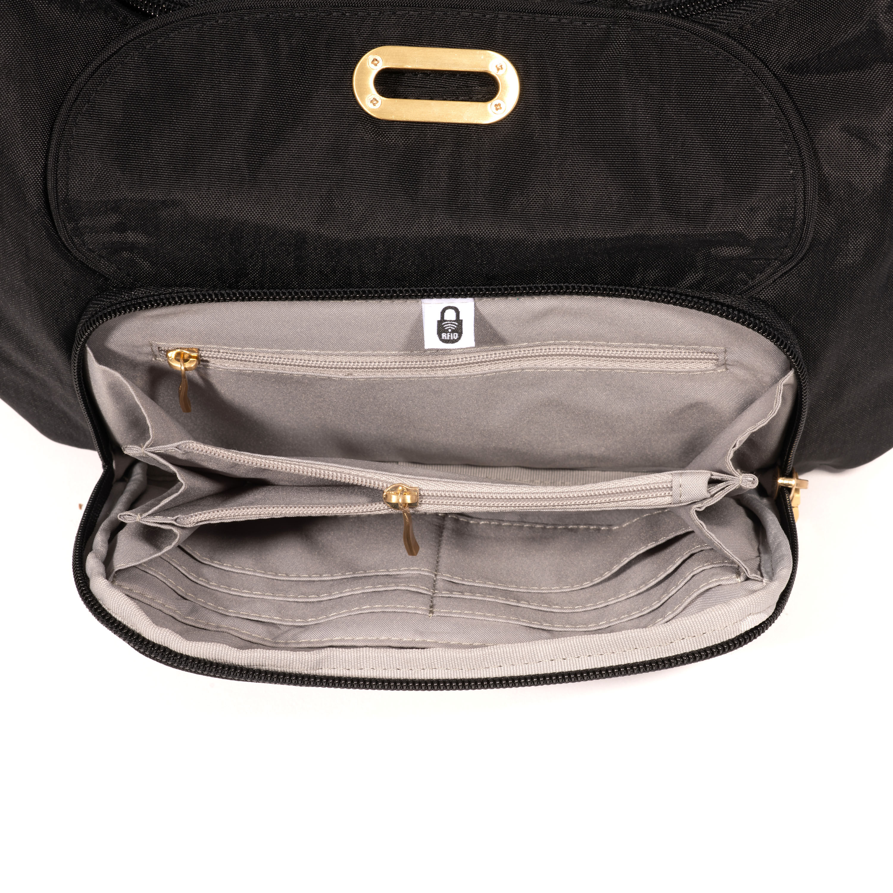 Coastal Flip Lock Half Moon Bag