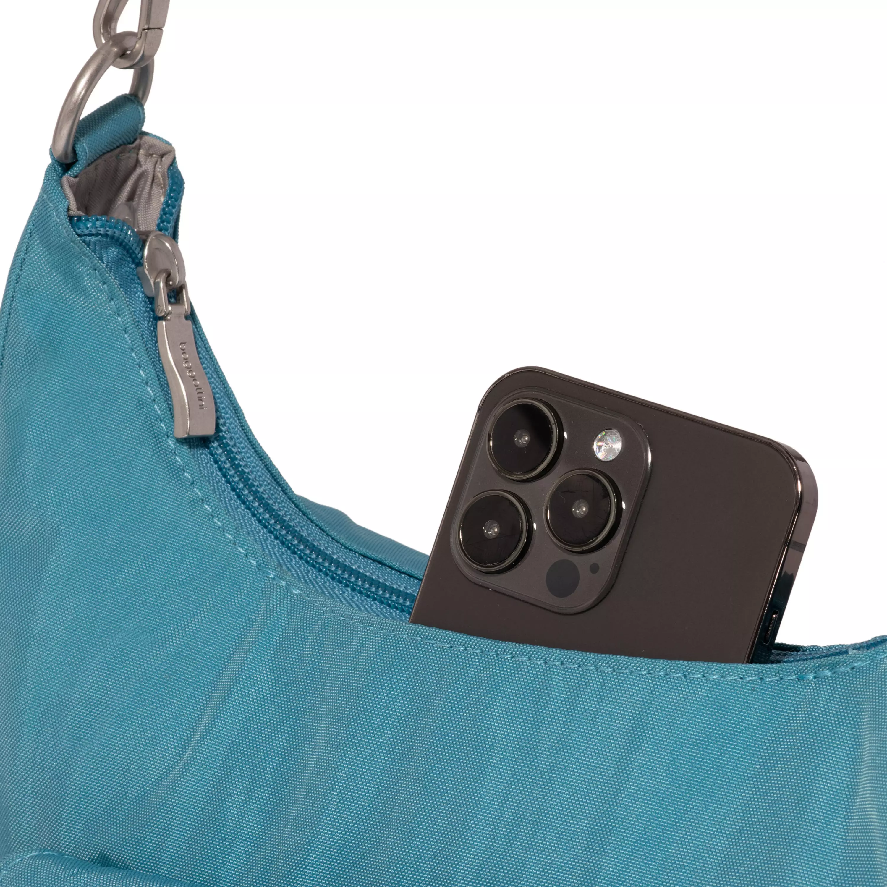 Coastal Flip Lock Half Moon Bag