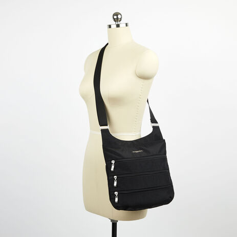 New Baggallini Women's Zipper - Big Purse Charcoal One Size