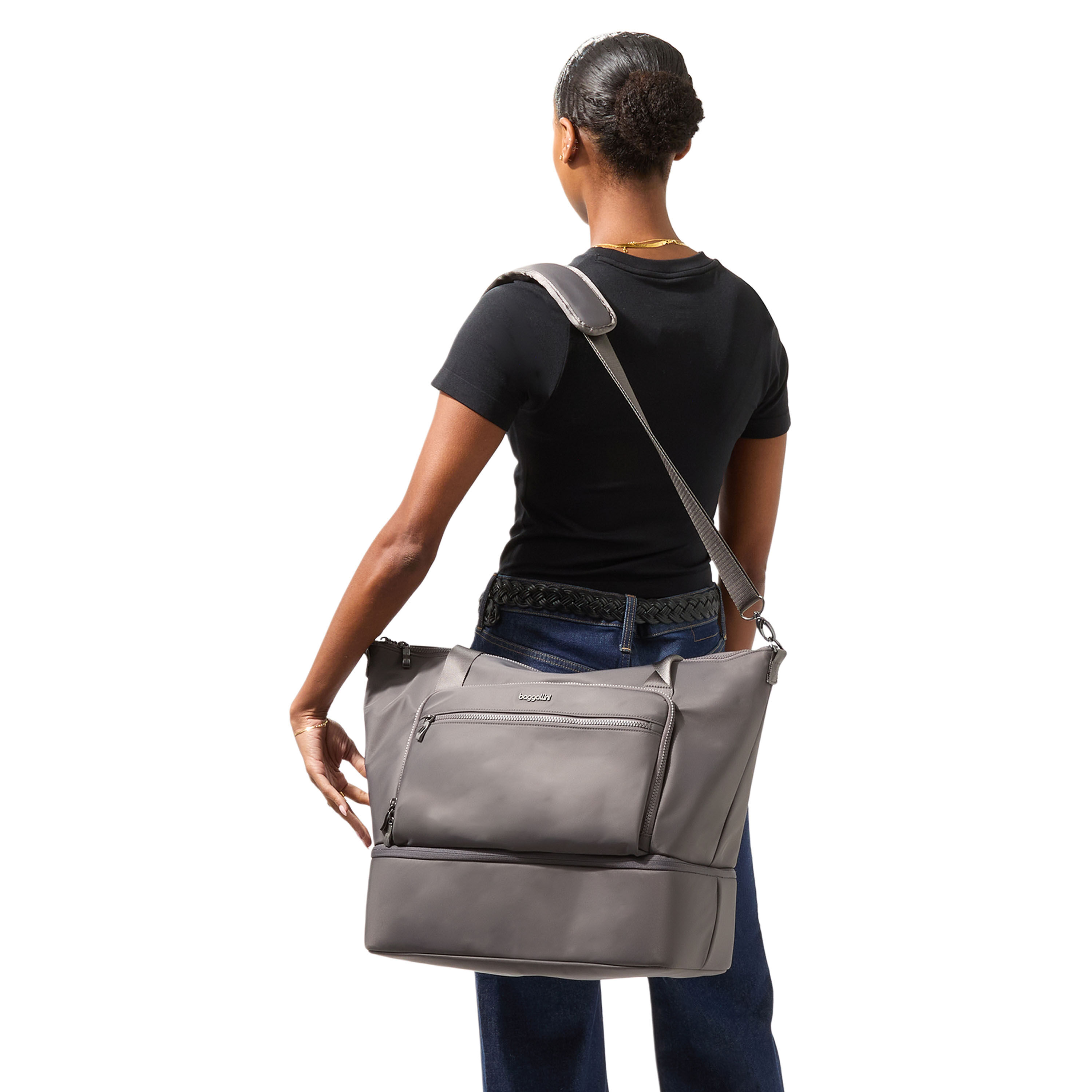 (取寄) バッガリーニ レディース パーク アベ オーバーナイト トート Baggallini women Park Ave Overnight Tote Smoke Twill Park Ave Overnight Tote