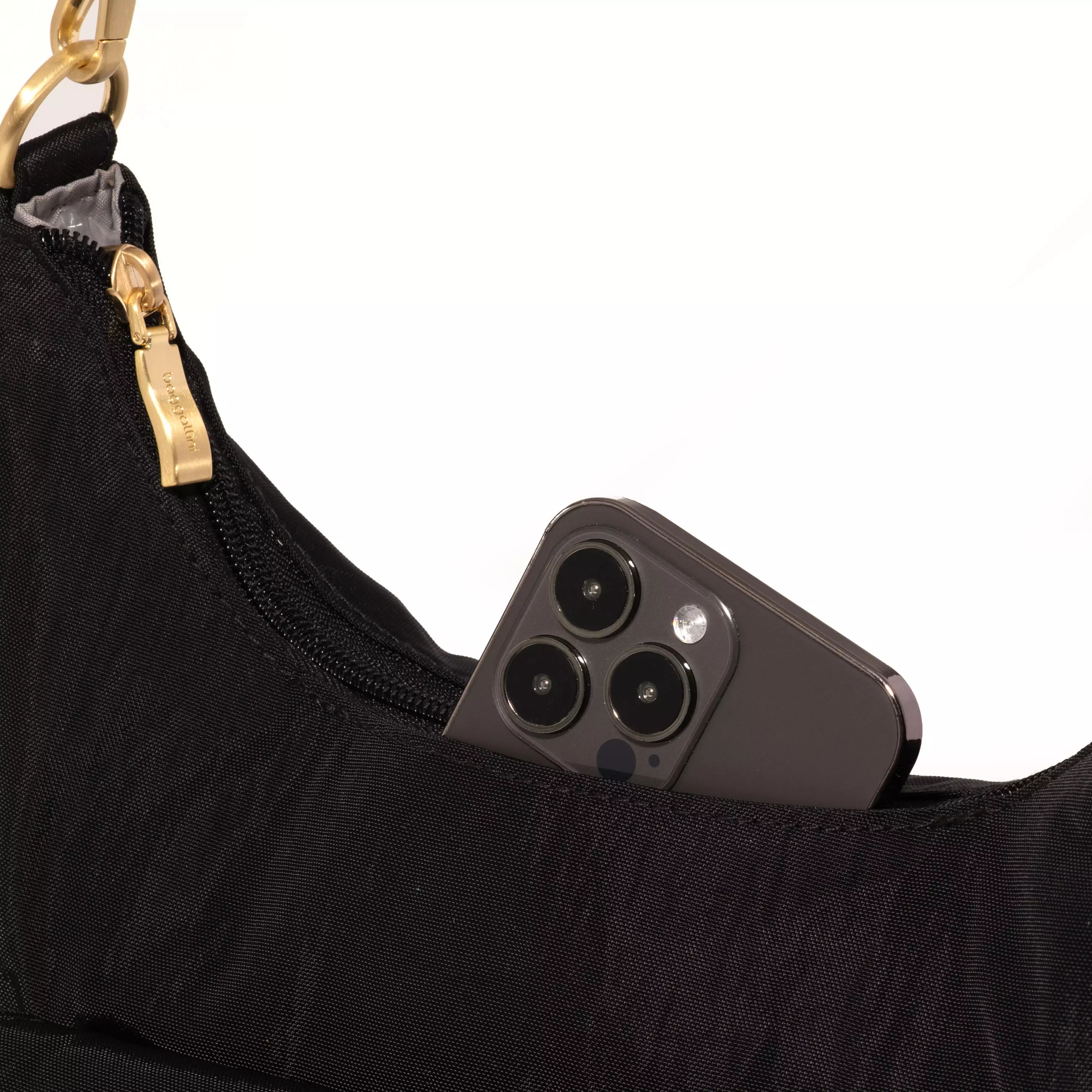 Coastal Flip Lock Half Moon Bag