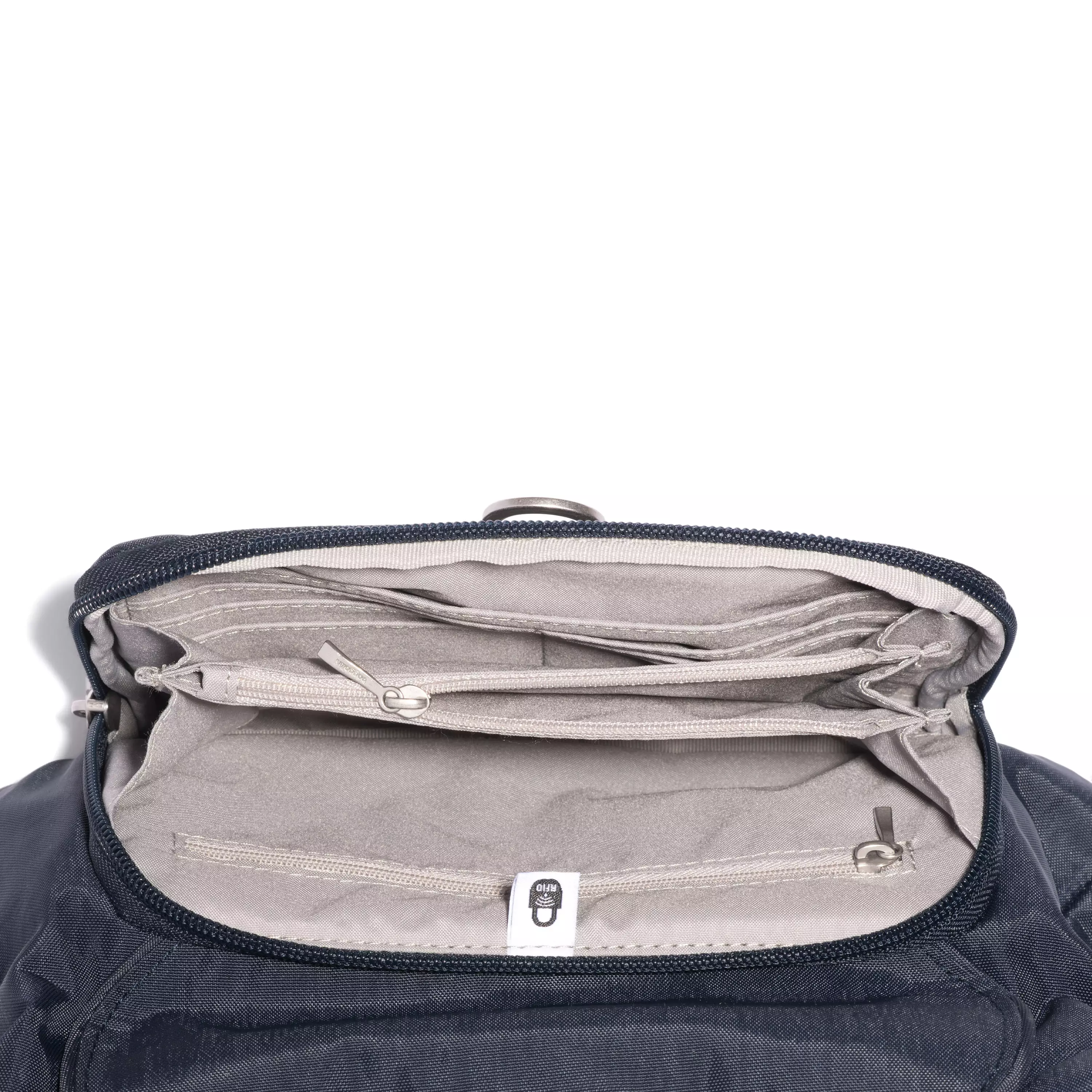 Coastal Flip Lock Half Moon Bag