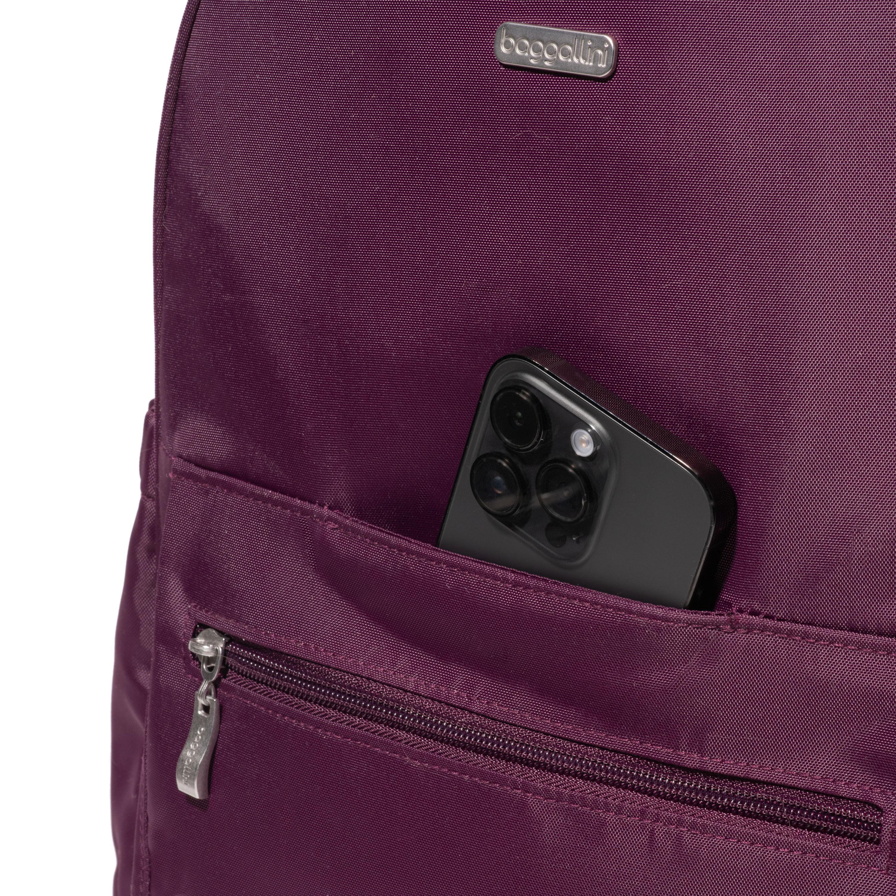 baggallini essential laptop backpack with rfid messenger bag Baggallini Essential Laptop Backpack