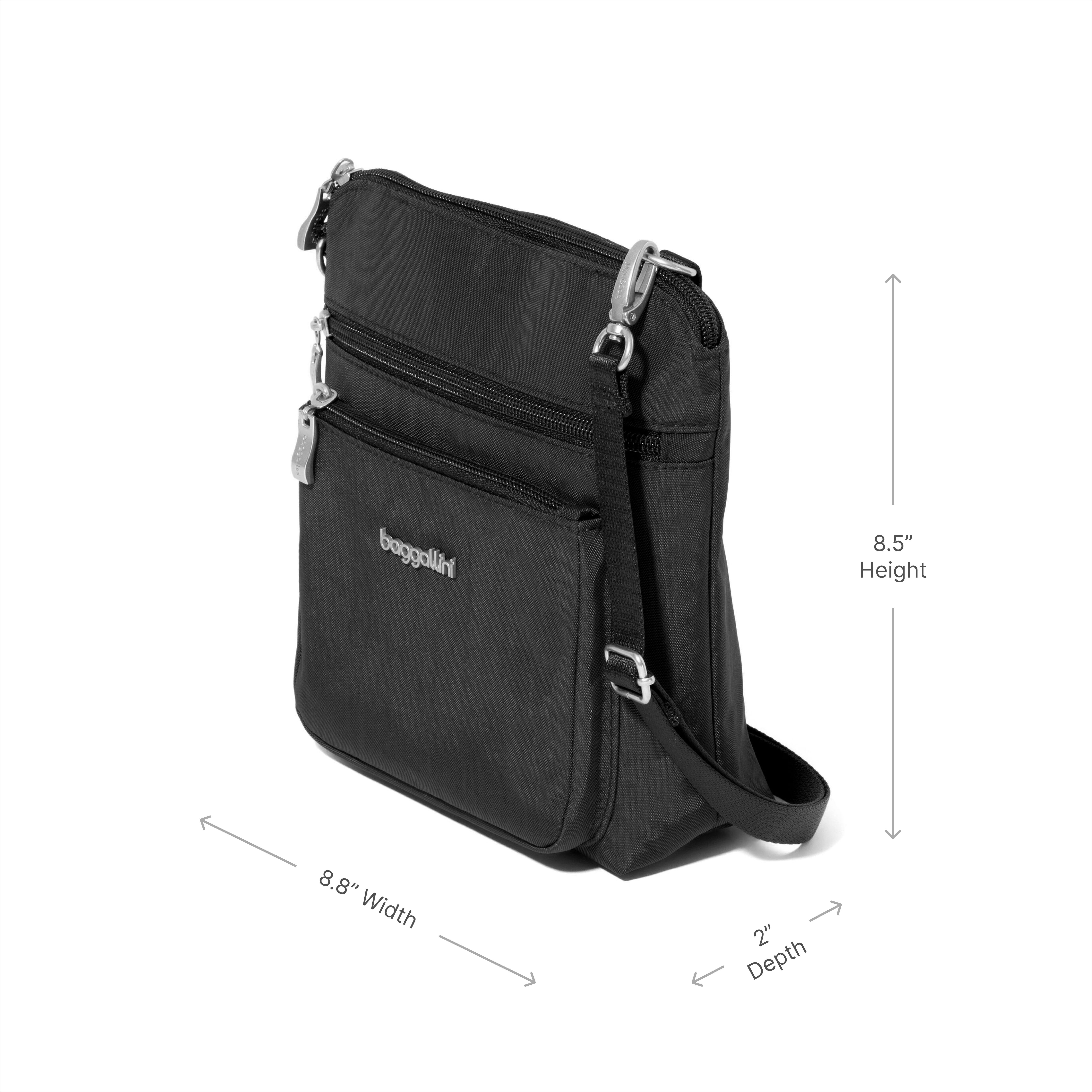 Baggallini Cross Over Crossbody Bag – Lightweight Travel Purse With RFID Wristlet (Multiple Colors) - View #9