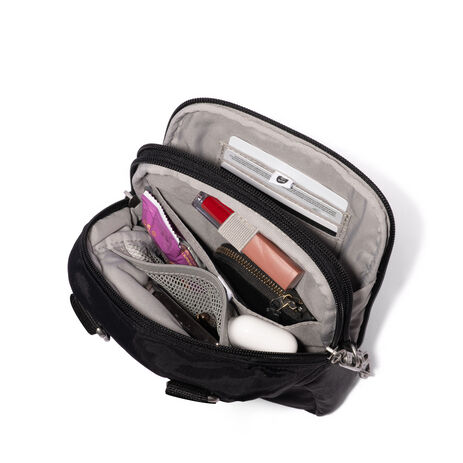 Securtex Anti-Theft Mini Everything Crossbody Jet Black Securtex Anti-Theft Mini Everything Crossbody Jet Black