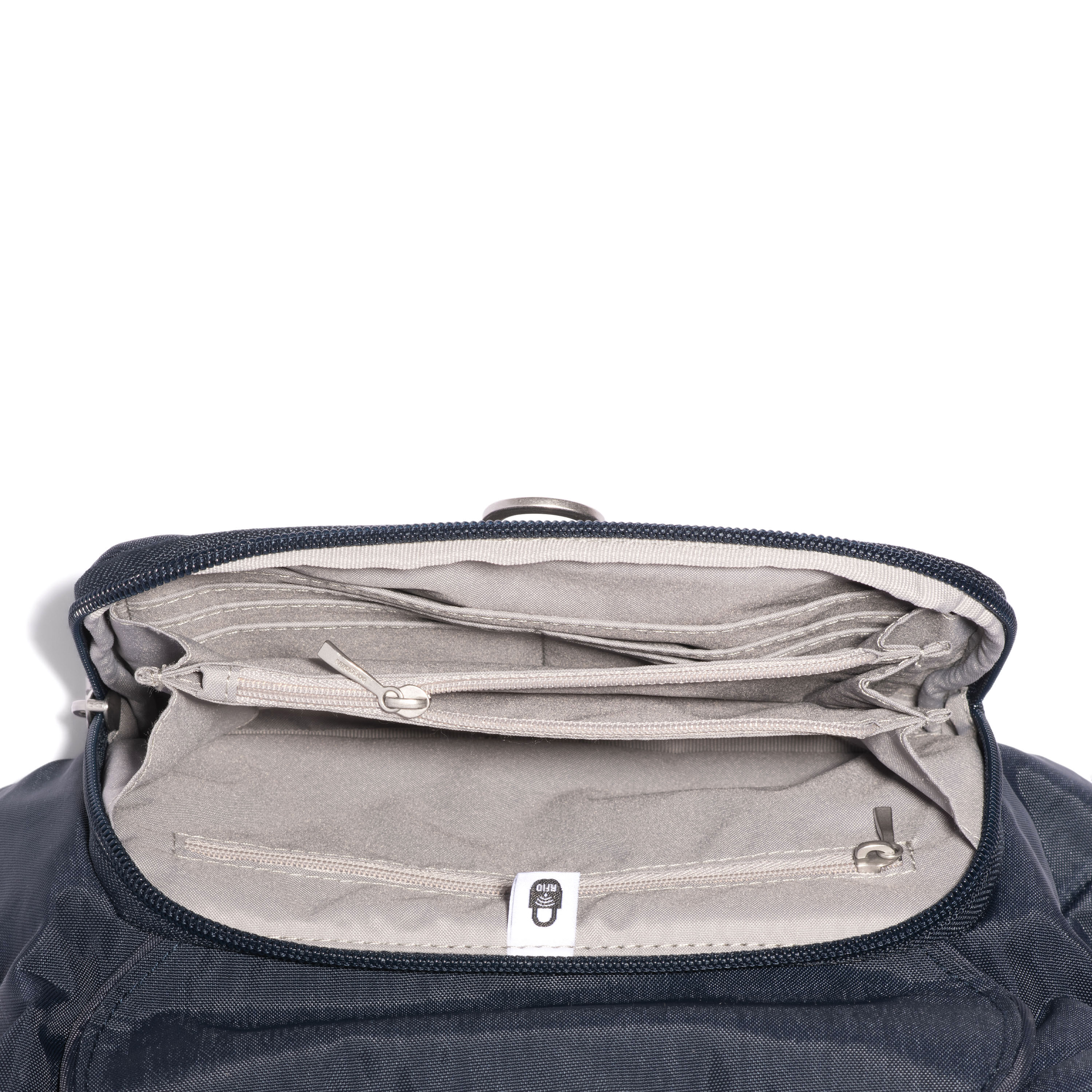 Coastal Flip Lock Half Moon Bag