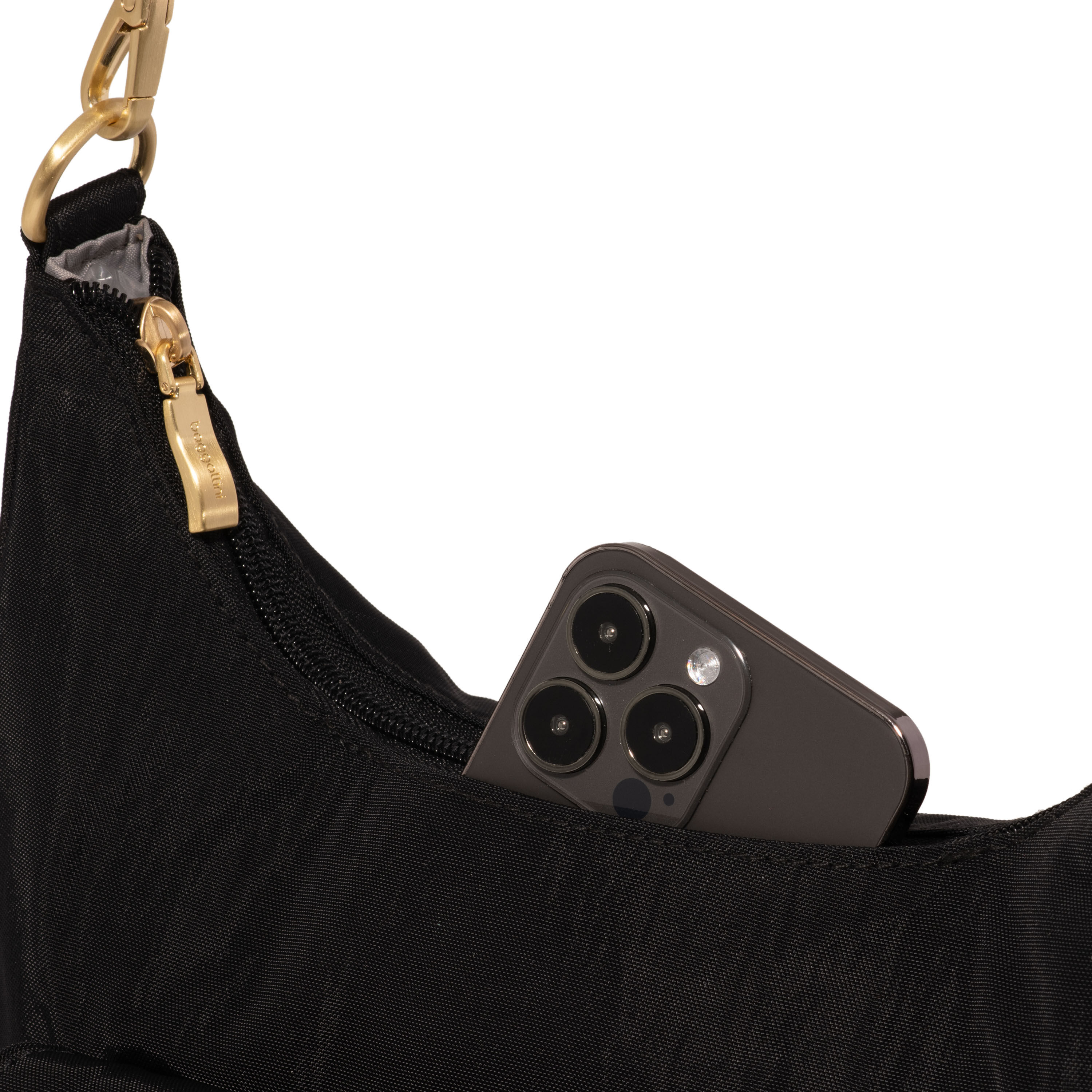 Coastal Flip Lock Half Moon Bag