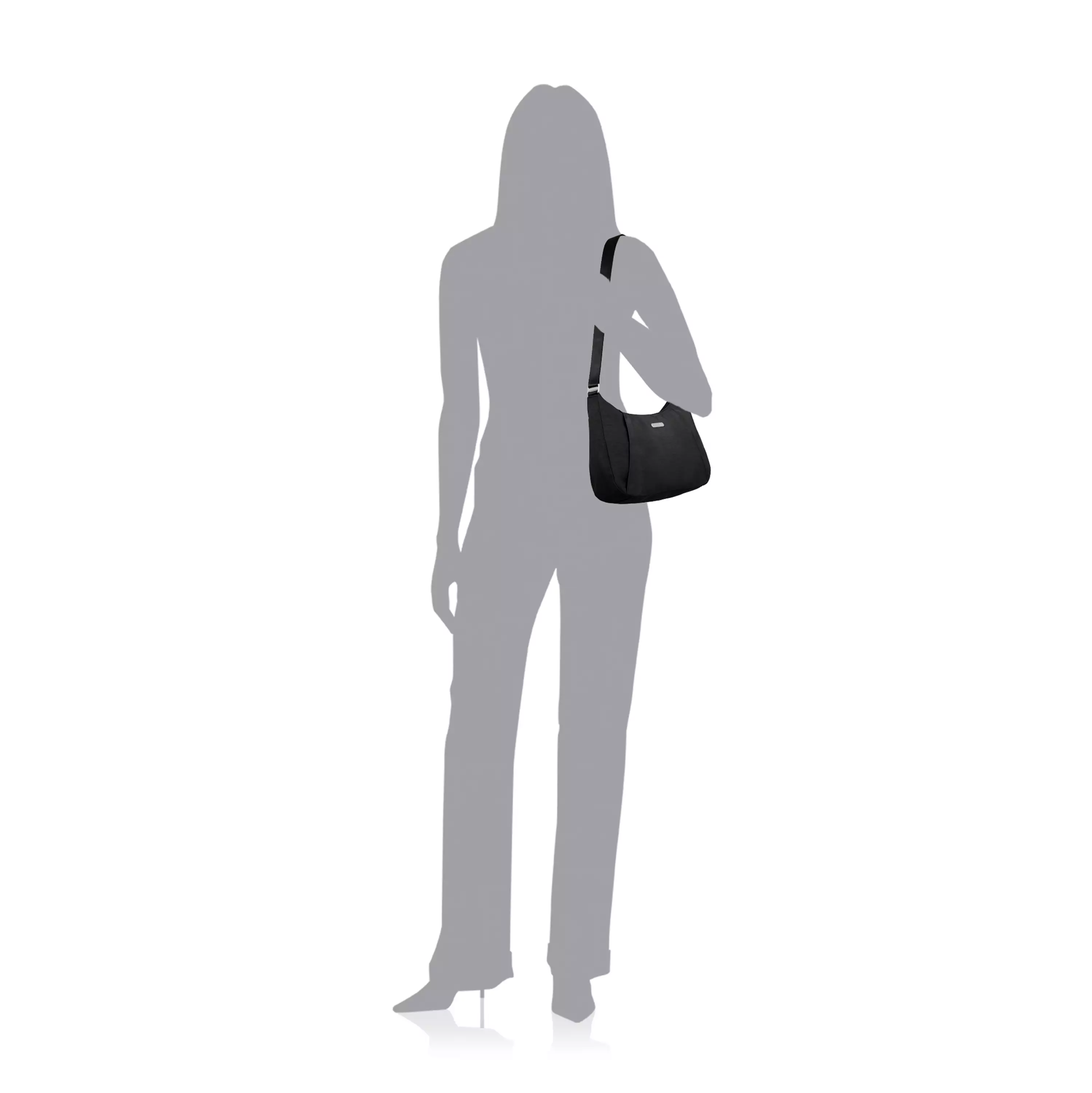Slim Crossbody Hobo With Rfid