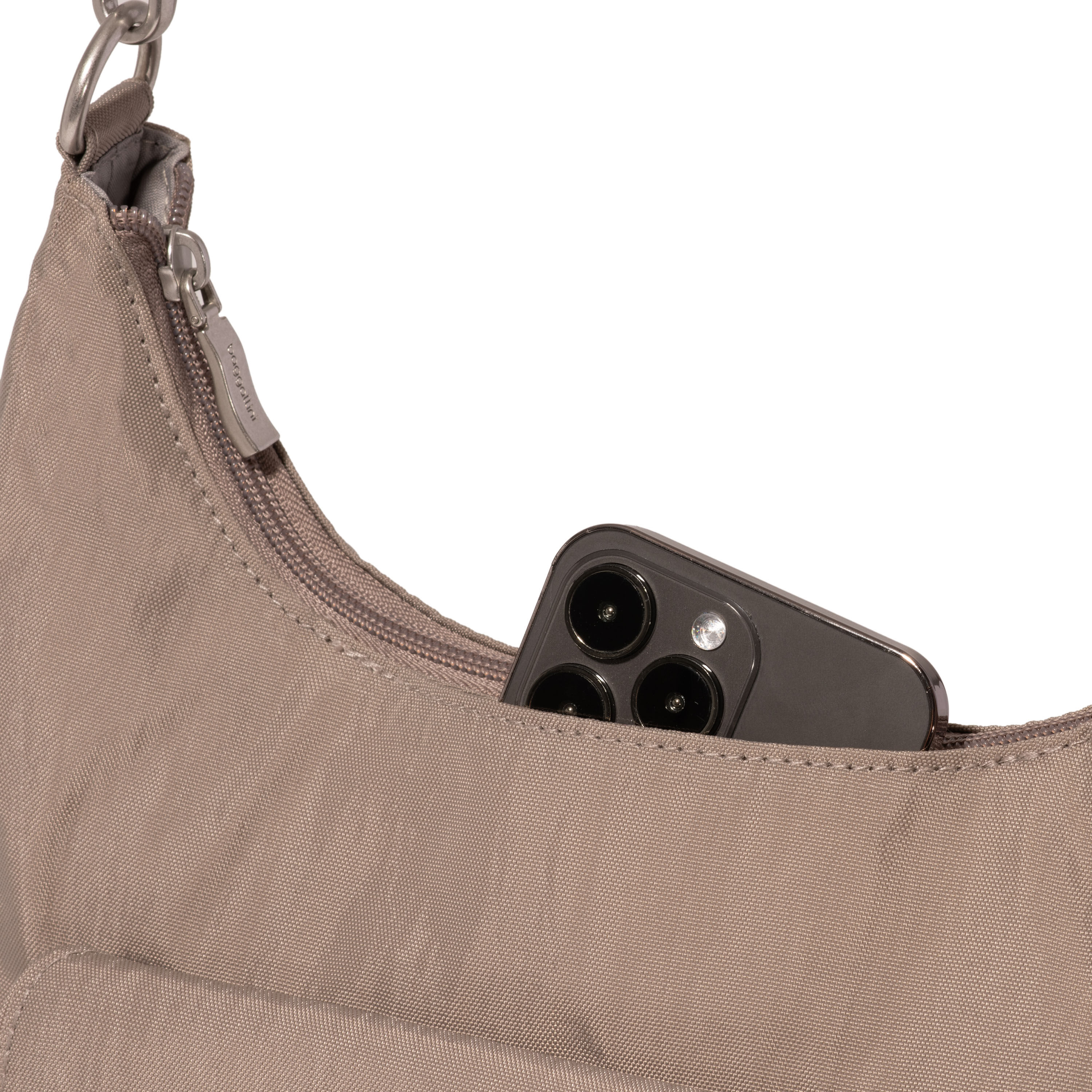 Coastal Flip Lock Half Moon Bag