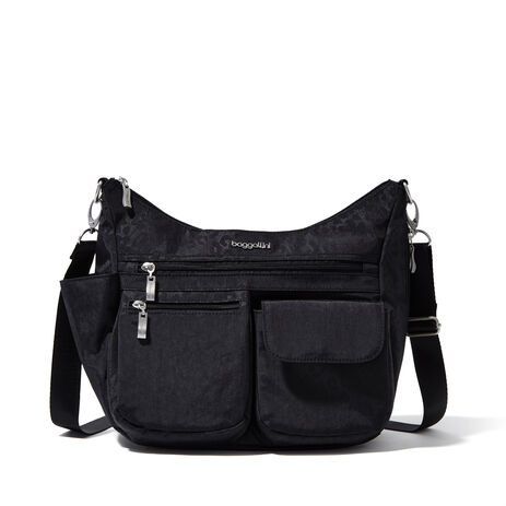 baggallini everywhere travel crossbody bag black womens Modern Bag, Black, One Size US: Handbags say goodbye to fumbling around for that lip balm or cash Baggallini Modern Everywhere Hobo Bag,