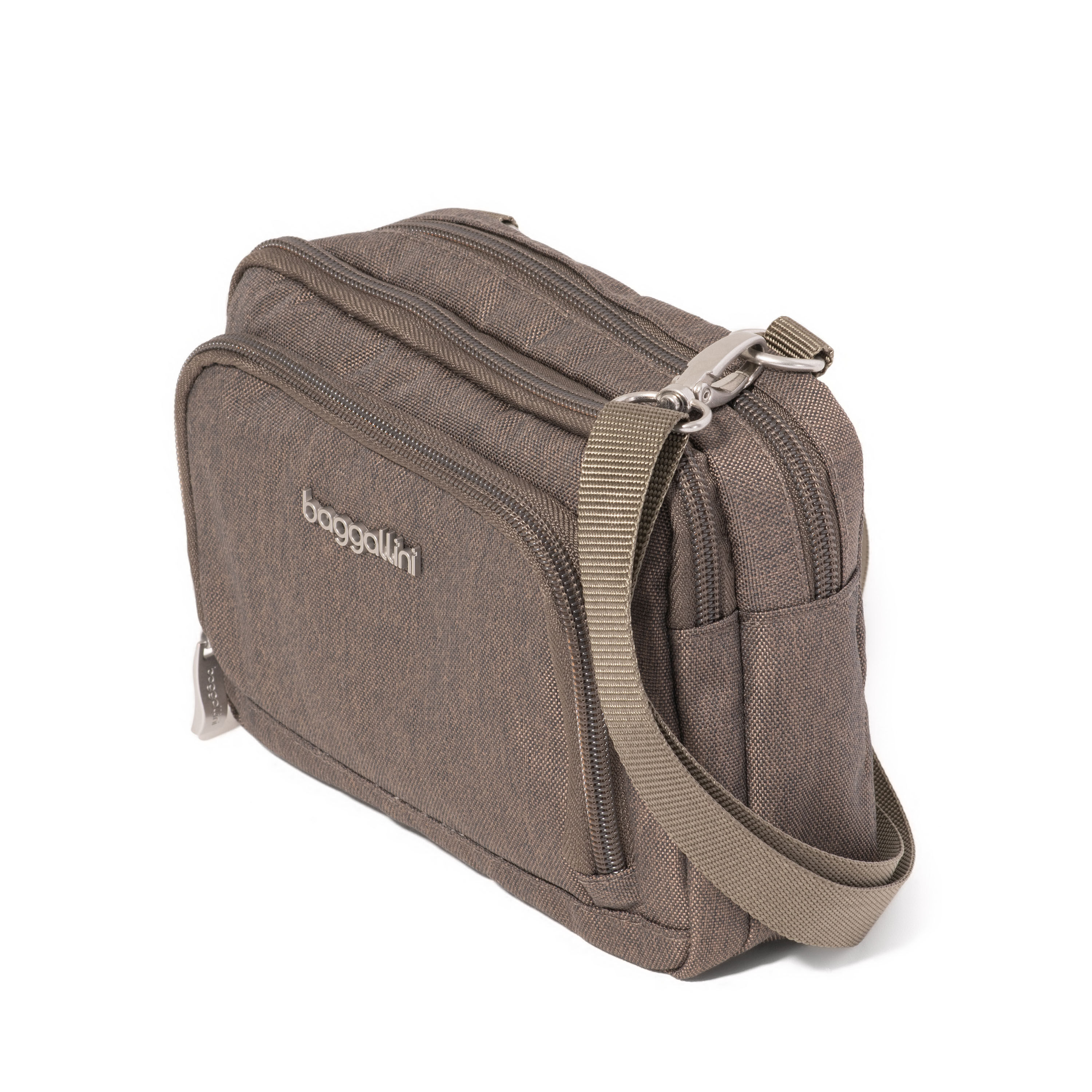 (取寄) バッガリーニ レディース トライフェクタ Rfid ウォレット クロスボディ Baggallini women Trifecta Rfid Wallet Crossbody Dark Umber Heritage Trifecta Wallet RFID Crossbody