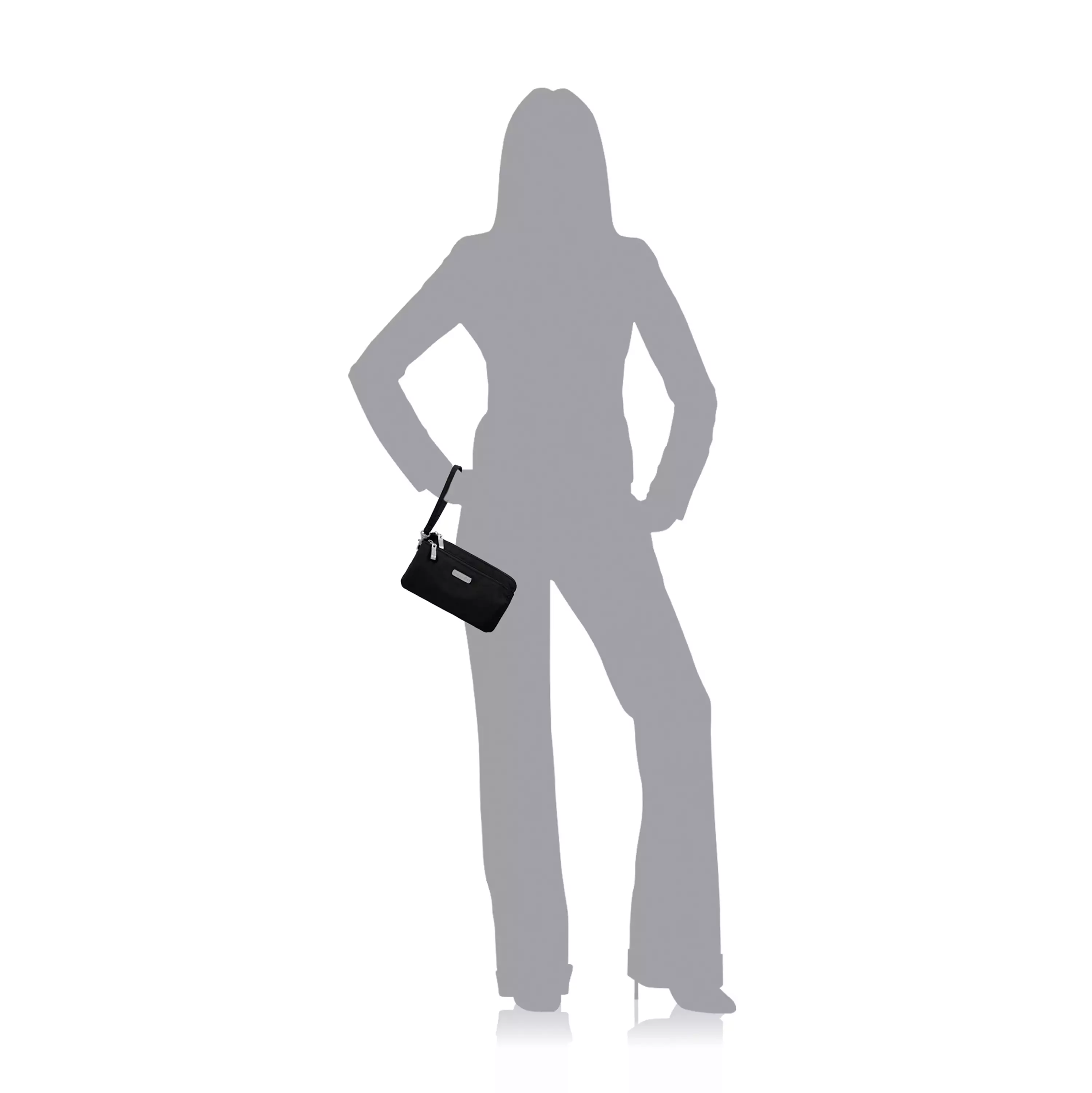 RFID Double Zip Wristlet