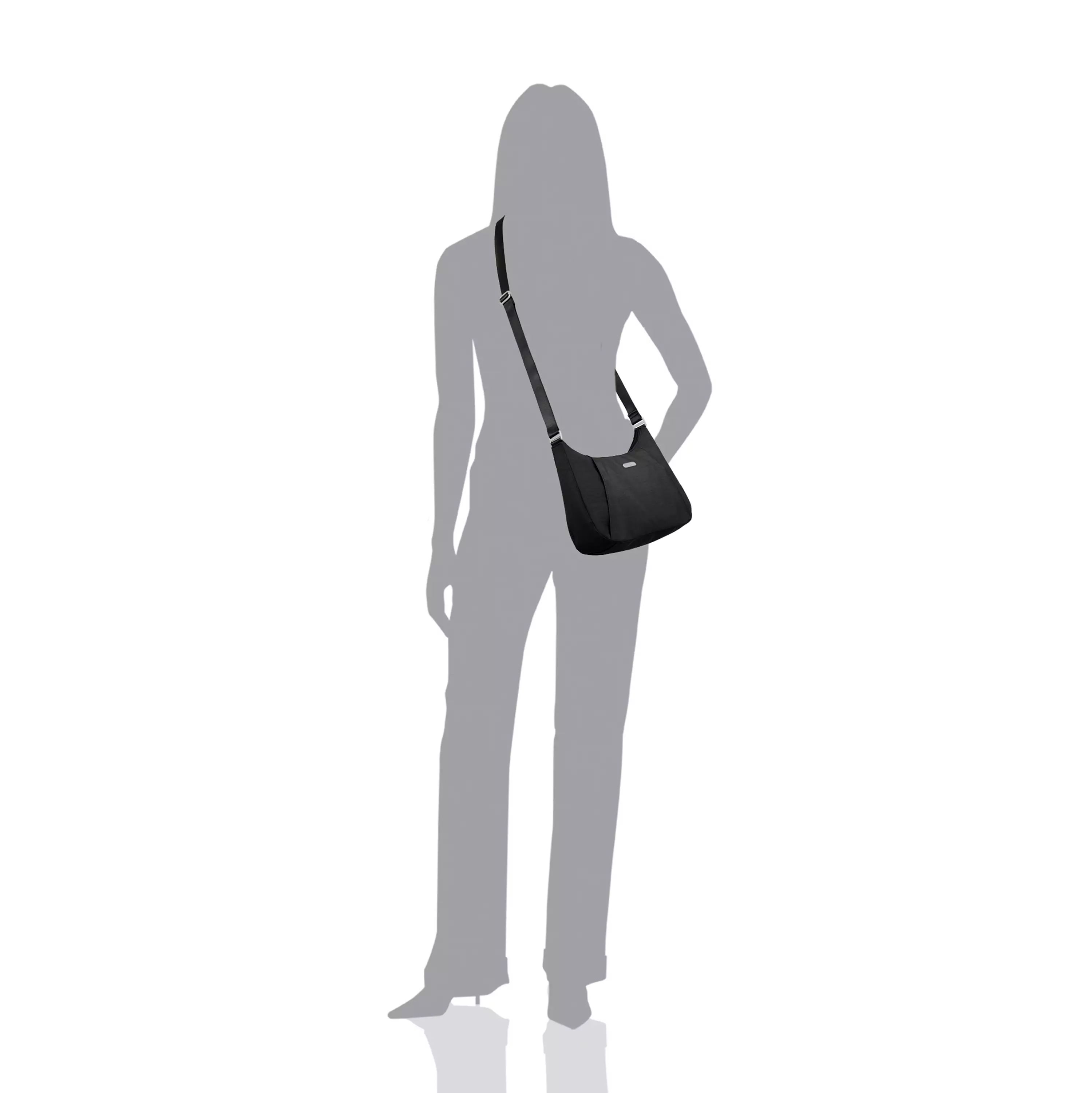 Slim Crossbody Hobo With Rfid