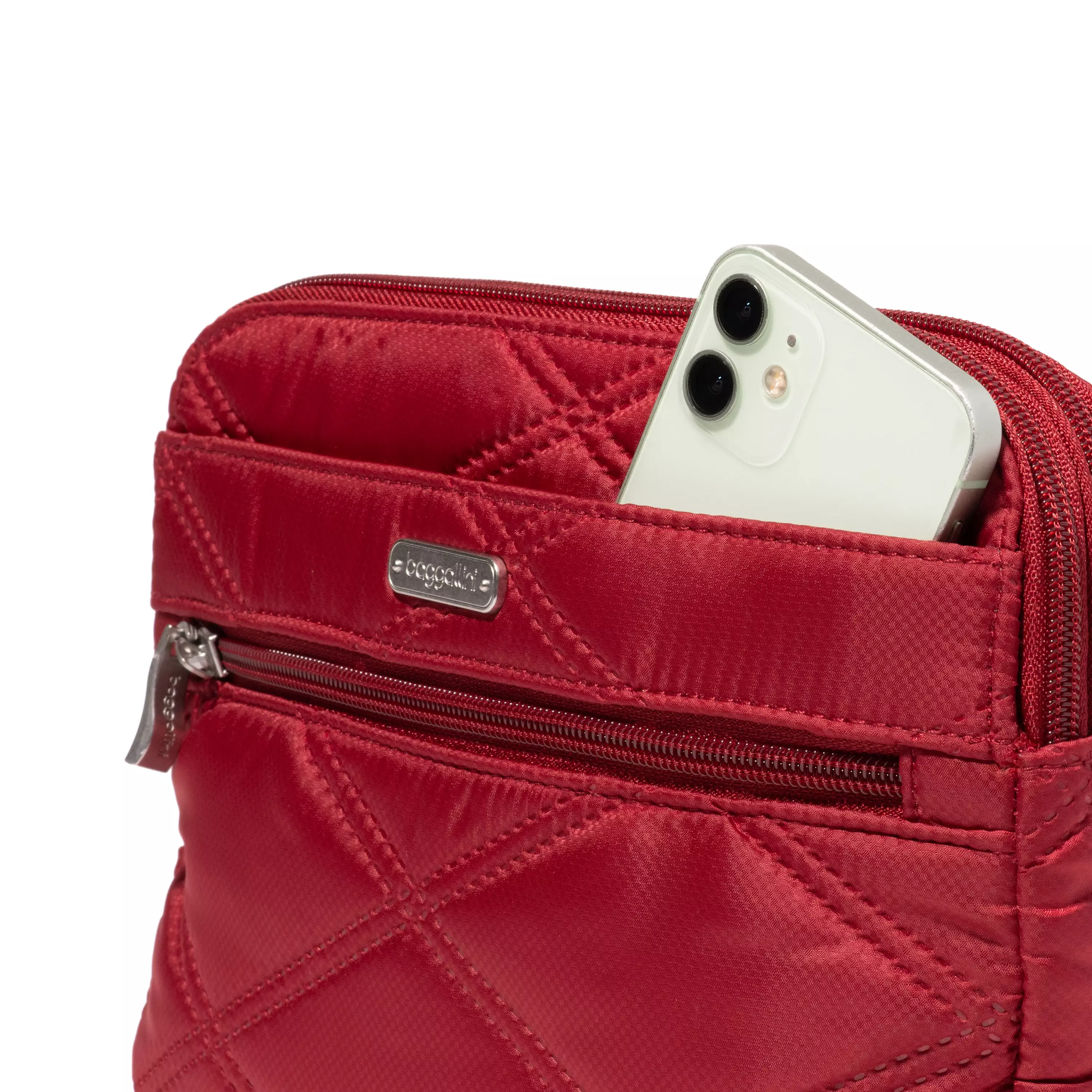 Quilted Double Zip Anytime Crossbody