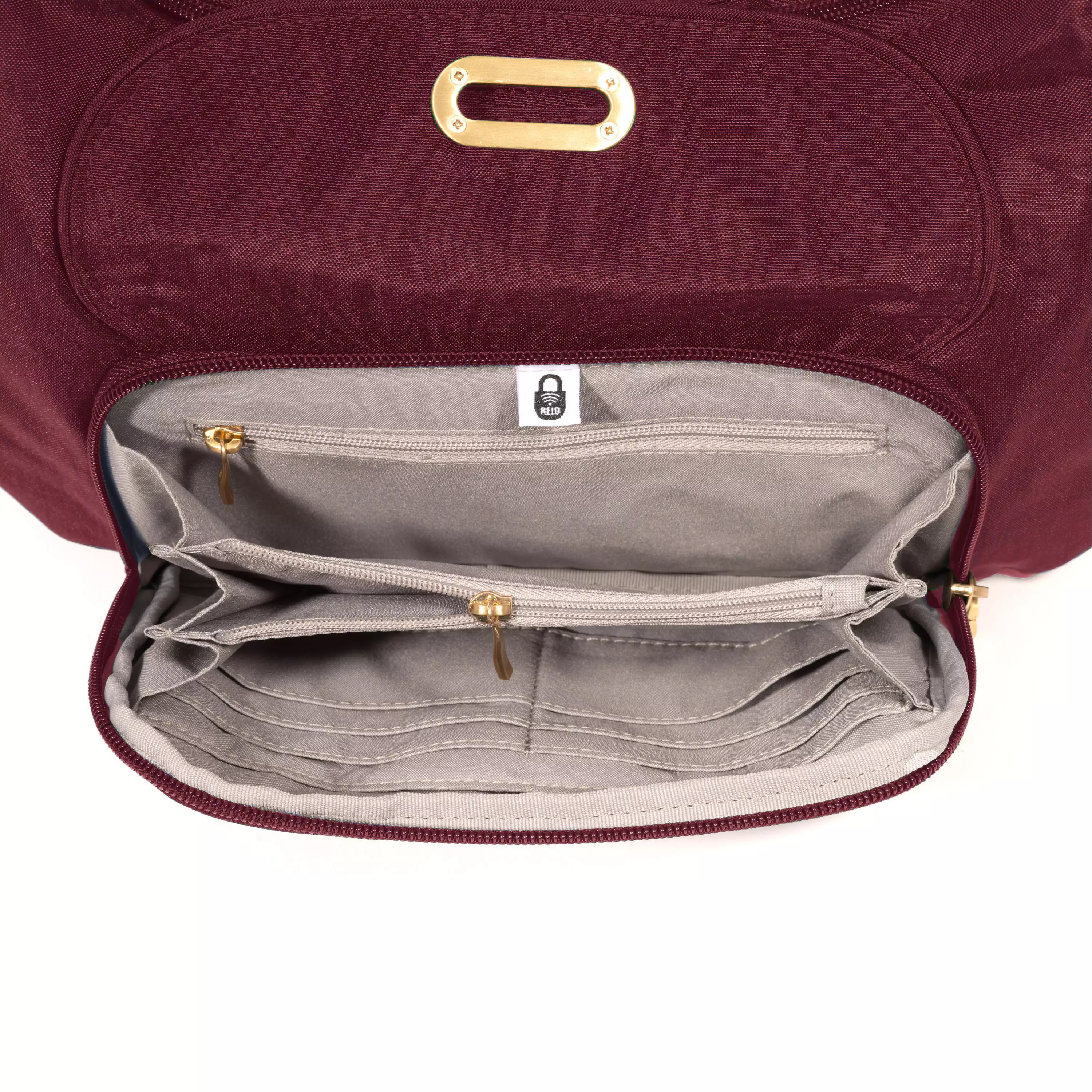 Coastal Flip Lock Half Moon Bag
