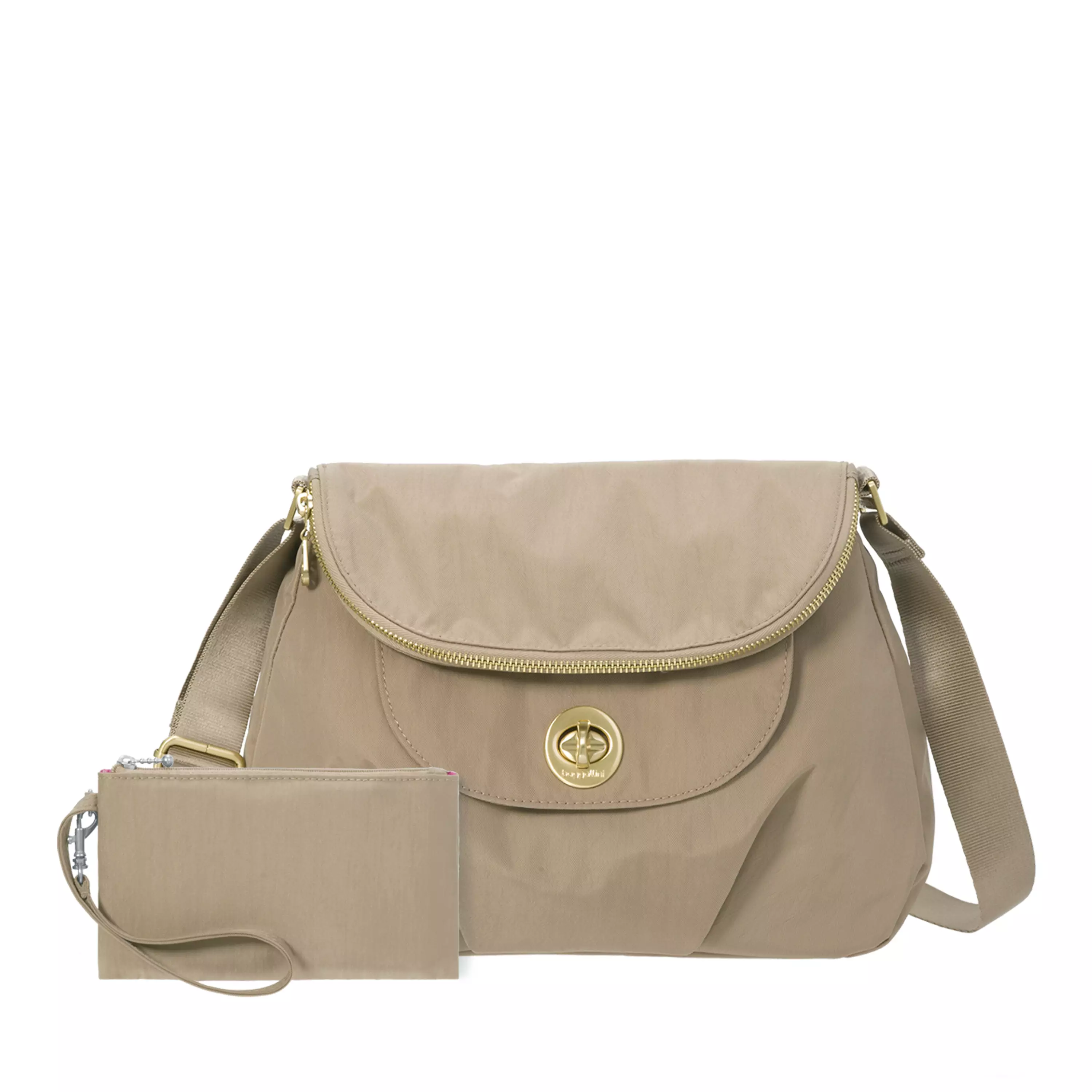 Kuala Flap Zip Hobo Bag