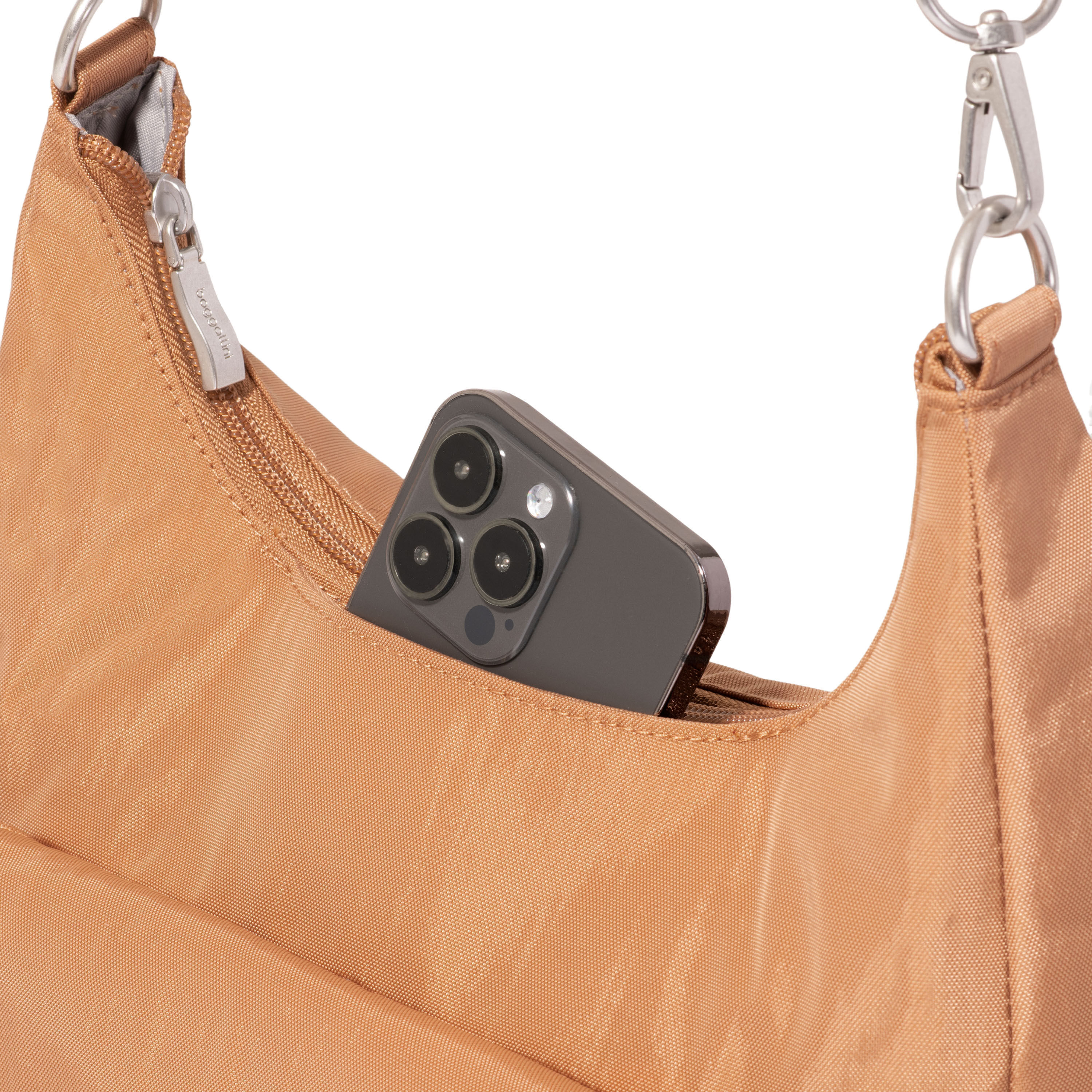 Coastal Flip Lock Half Moon Bag