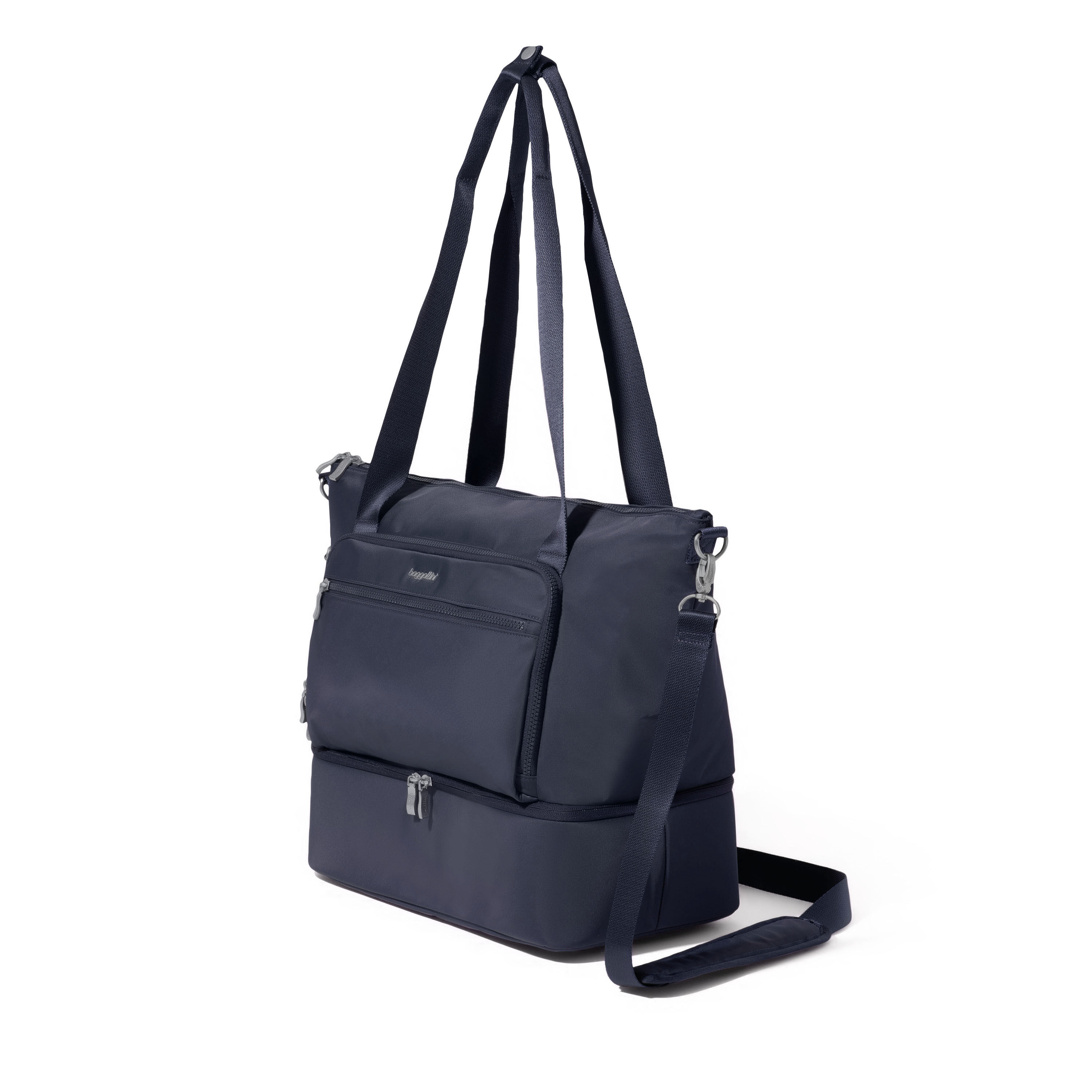 (取寄) バッガリーニ レディース パーク アベ オーバーナイト トート Baggallini women Park Ave Overnight Tote Black Twill Park Ave Overnight Tote