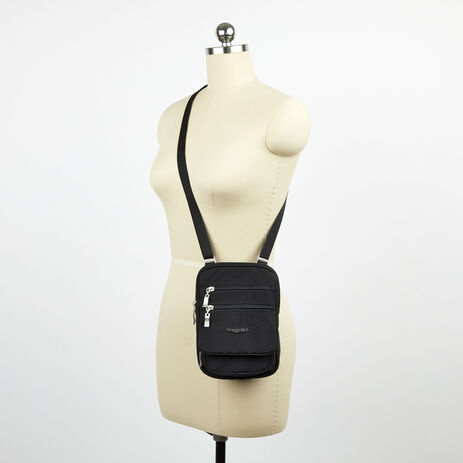 baggallini crossbody bags for travel Cross Over Flap over on front exterior Baggallini Journey Crossbody