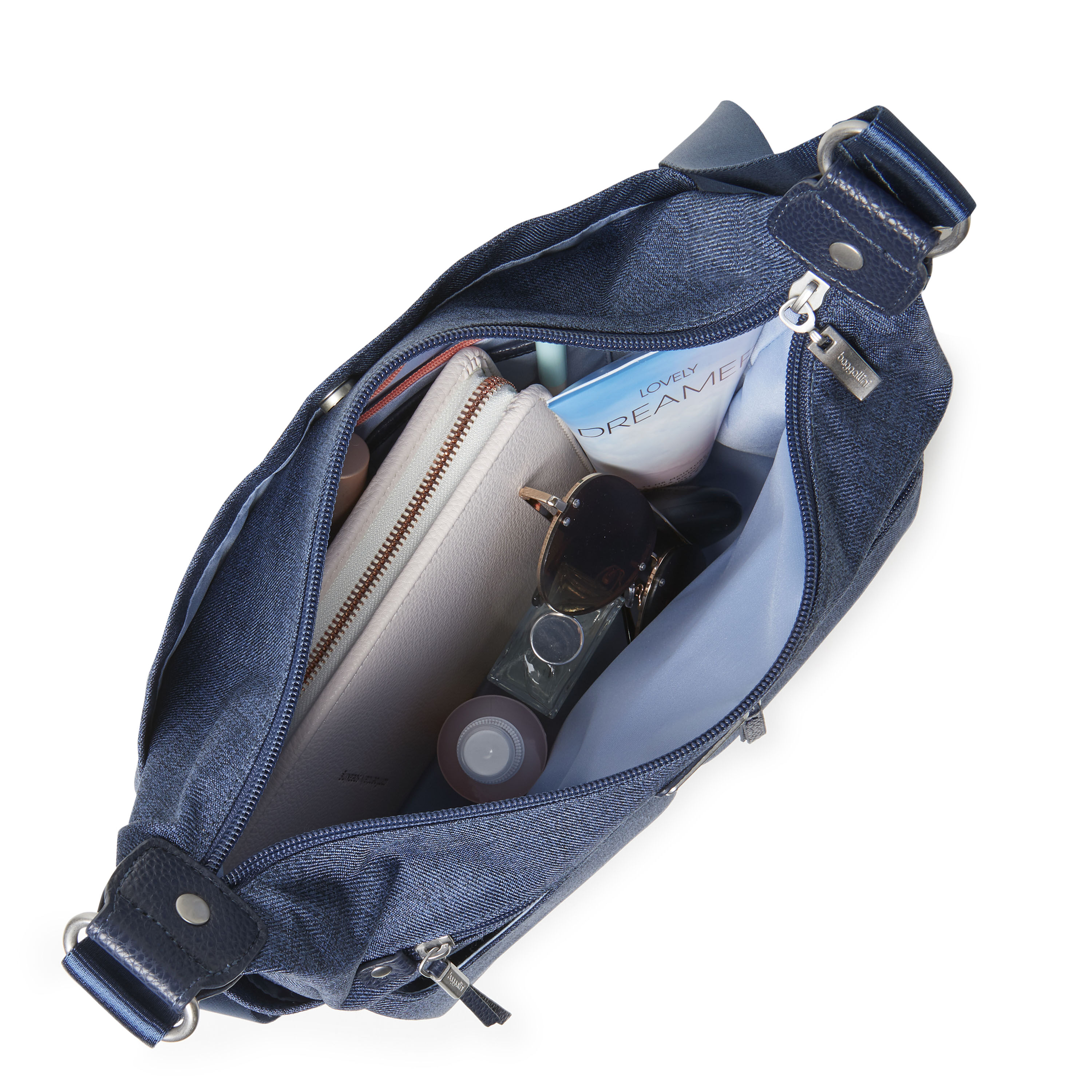 Anywhere Large Hobo Tote With RFID Phone Wristlet