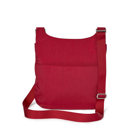 Red RFID Travel Bag Big Zipper Crossbody baggallini