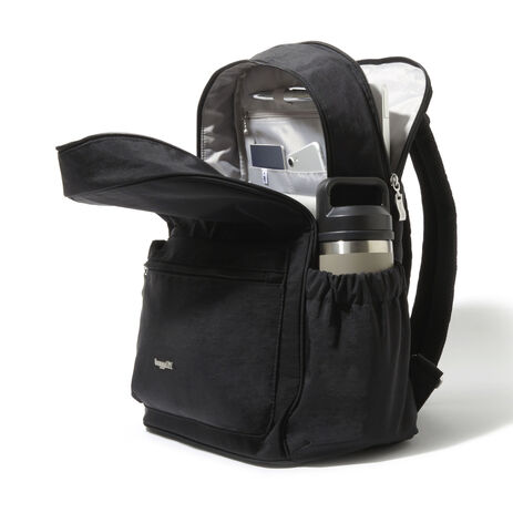 baggallini here and there laptop backpack On The Go Luggage Pros The Baggallini Tribeca expandable travel laptop backpack is a versatile work bag for professionals who need organization and functionality while traveling baggallini Haven 16 in. Laptop