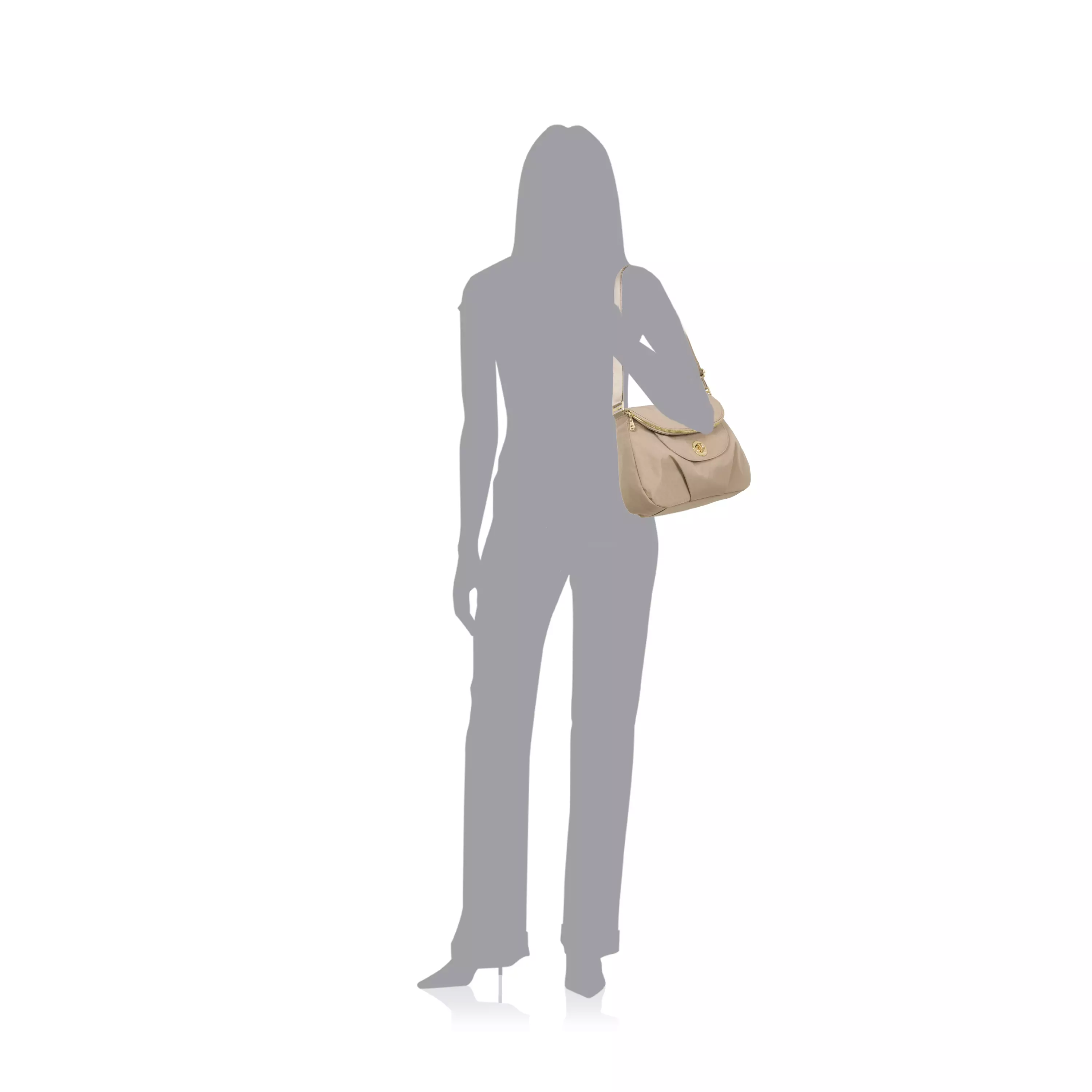 Kuala Flap Zip Hobo Bag