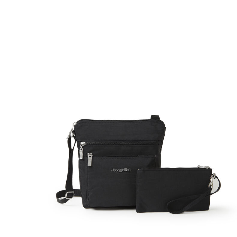 Baggallini Women's Essential Mini Crossbody Bag, Black: Handbags