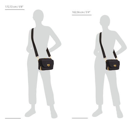 crossbody bags travel fit camera BAGSMART Sling Bag with Tripod Holder & Rain Cover, Black DimensionsExternal Size Baggallini Coastal Flip Lock Camera