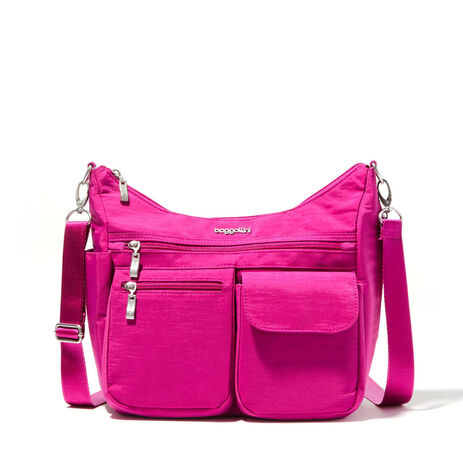 Kate Spade Run Around Large Flap Crossbody Bag Leather Purse Handbag Peach  Pink 