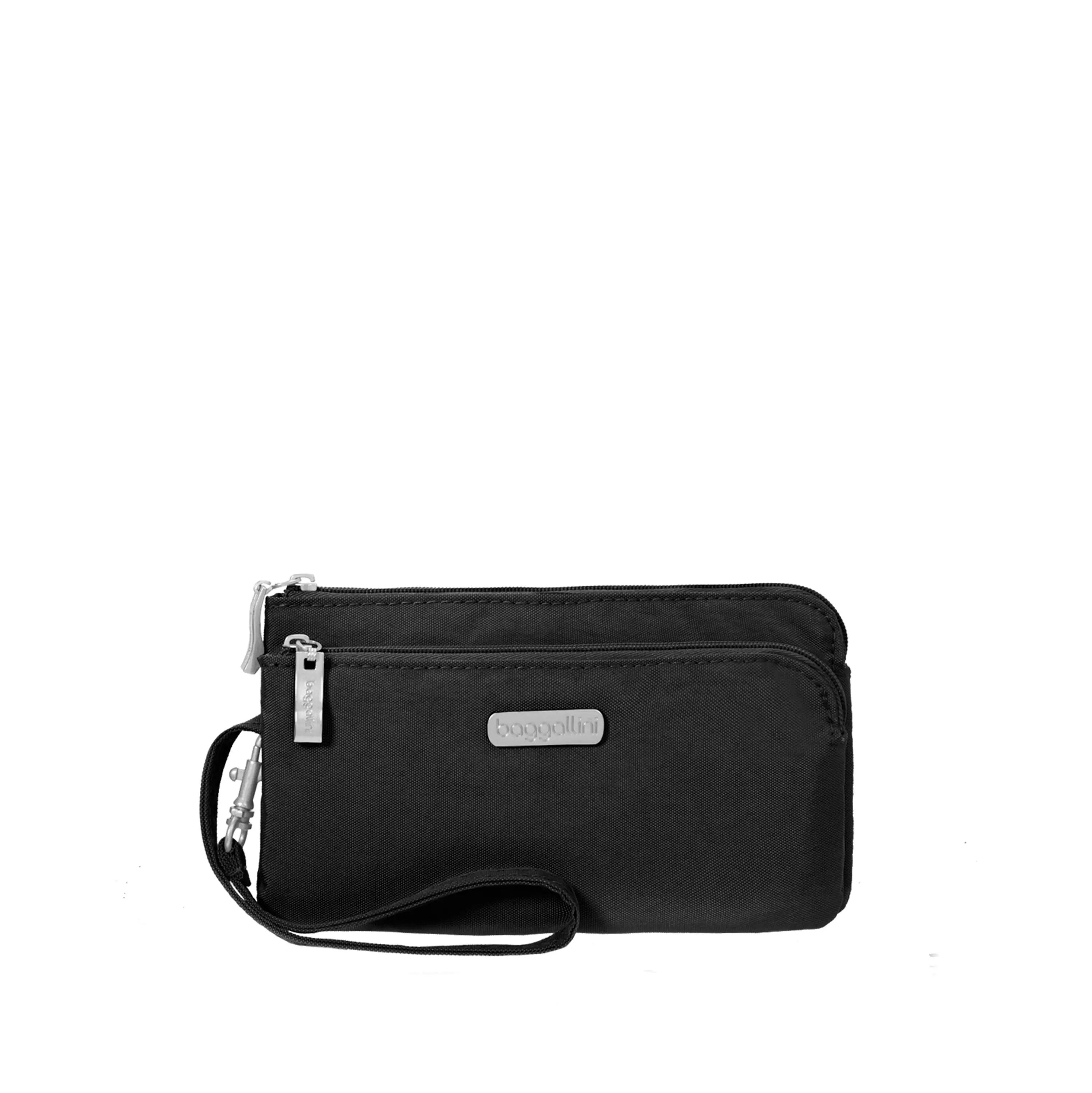 RFID Double Zip Wristlet