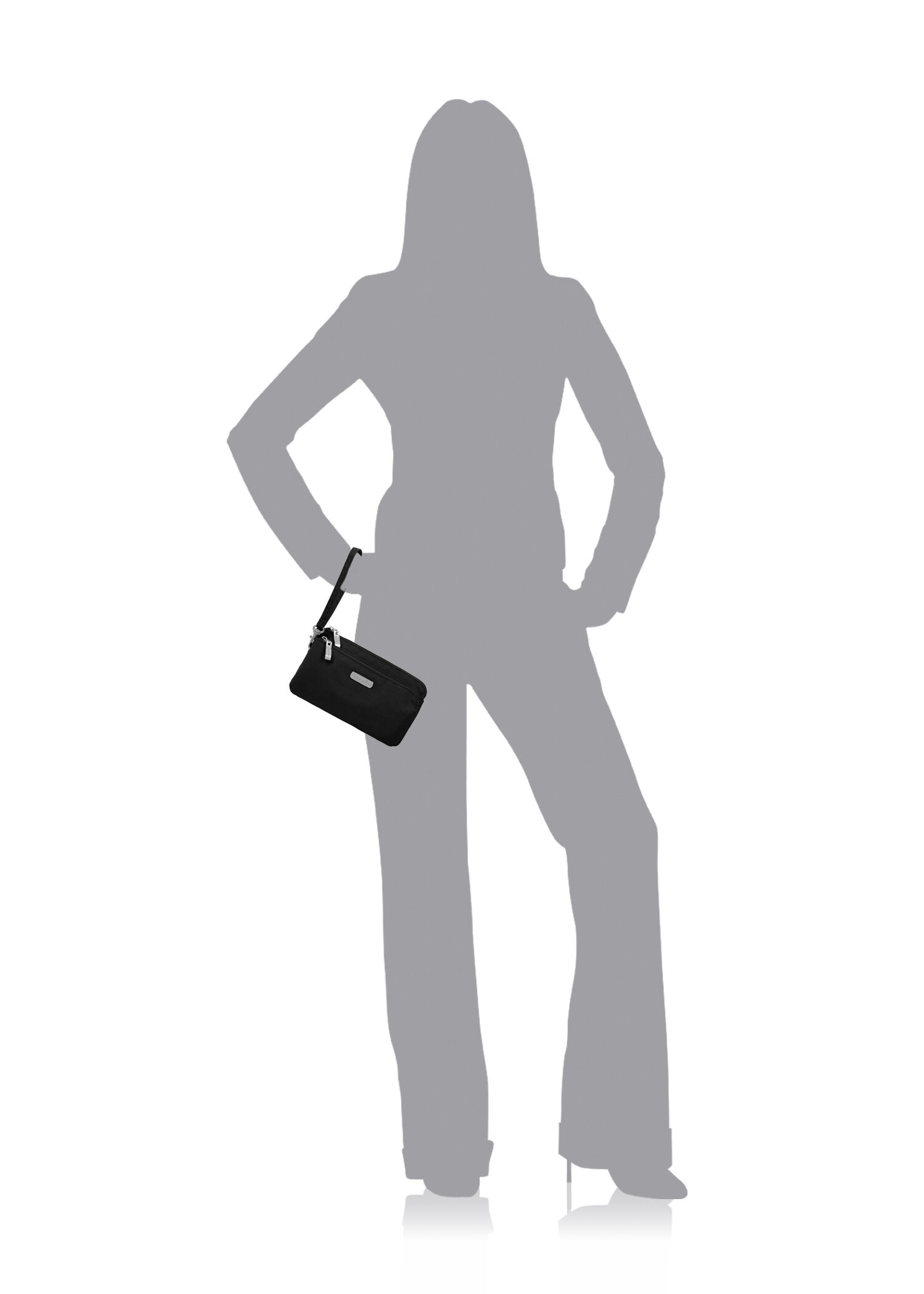 RFID Double Zip Wristlet