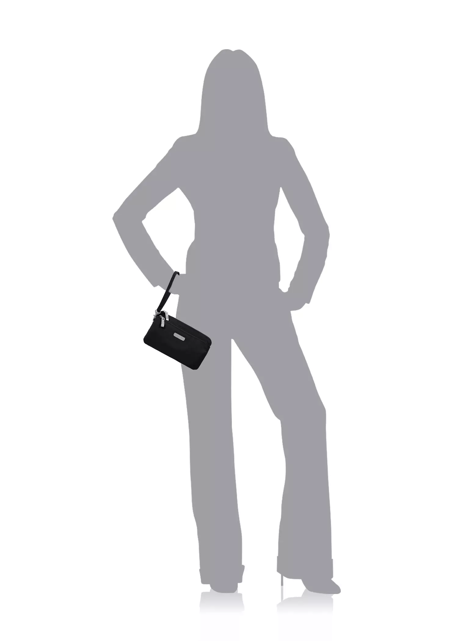 RFID Double Zip Wristlet