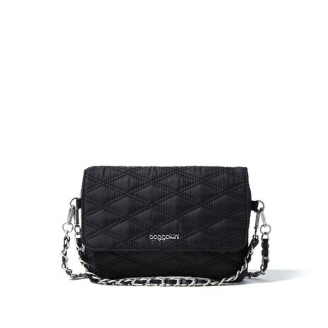 Chanel Quilted Chain Handle Flap Bag - Black Crossbody Bags