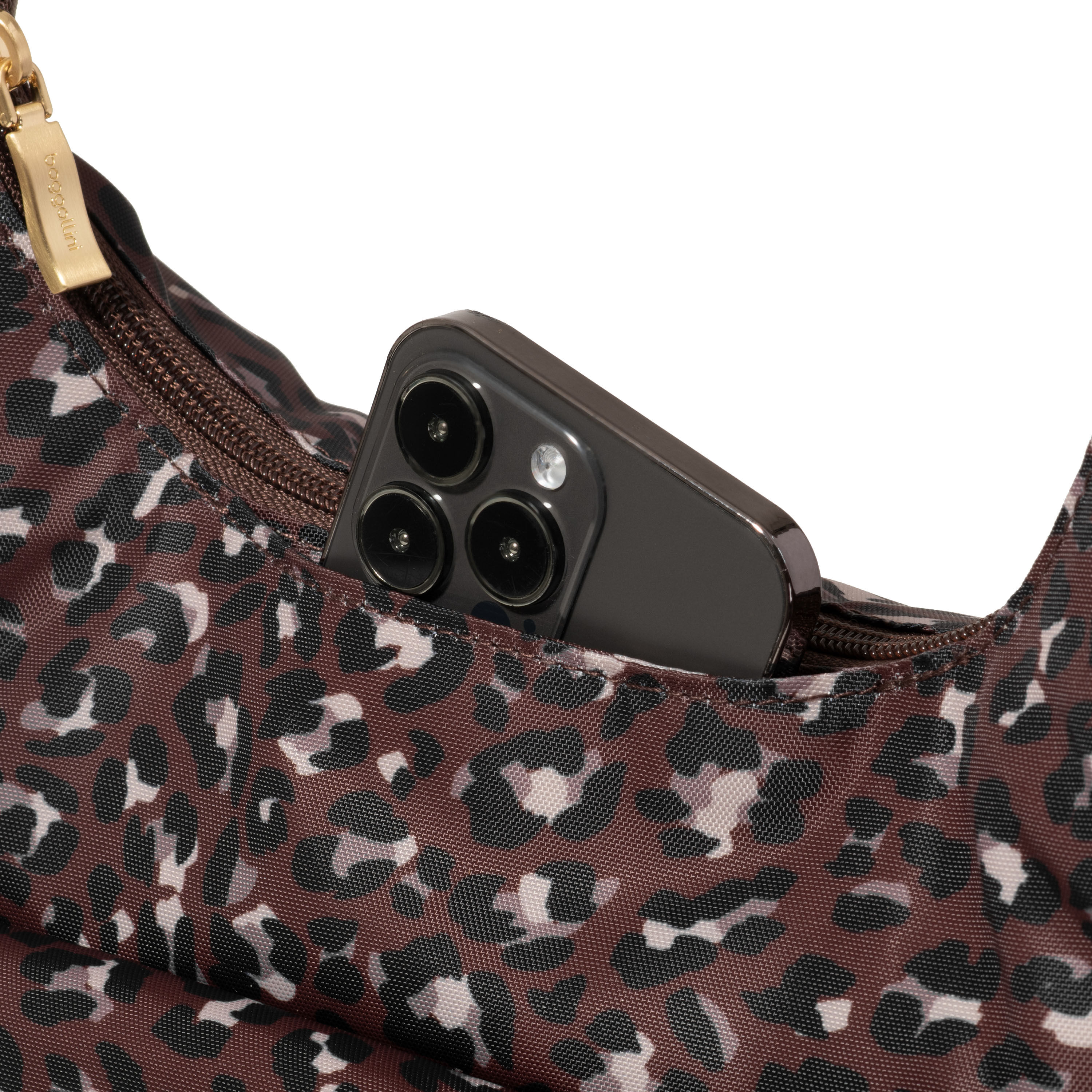 Coastal Flip Lock Half Moon Bag