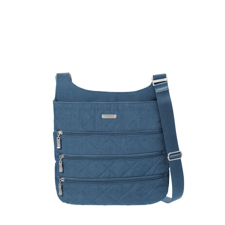 quilted big zipper bagg with rfid wristlet