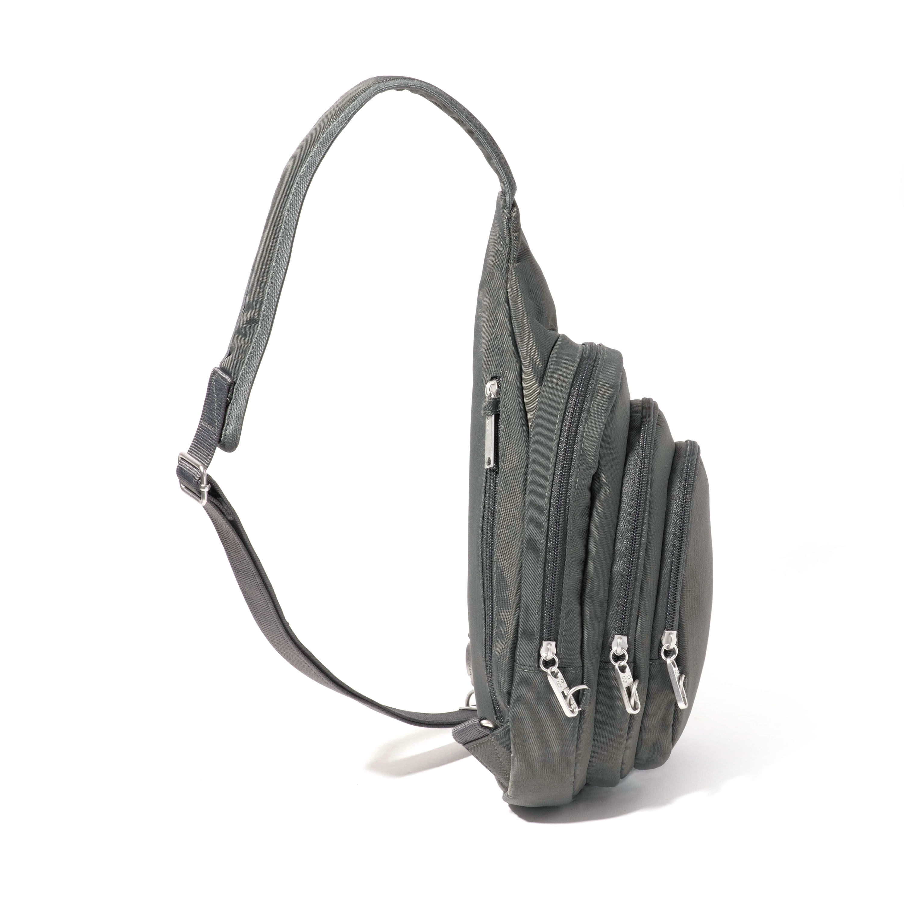 【MUCENT♥] Active two-way sling bag Securtex Anti-Theft Multi Zip Sling
