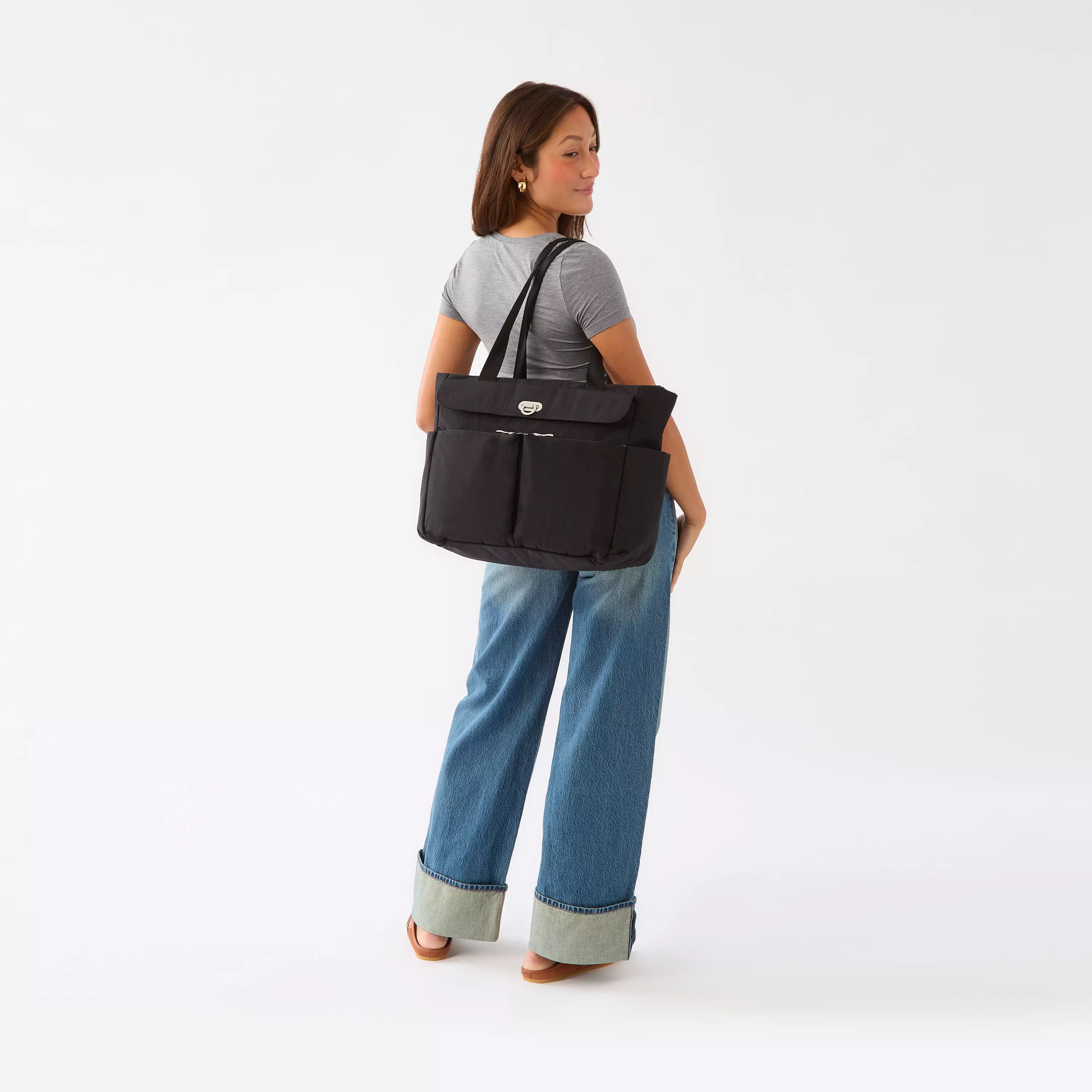 Coastal Flip Lock Tote