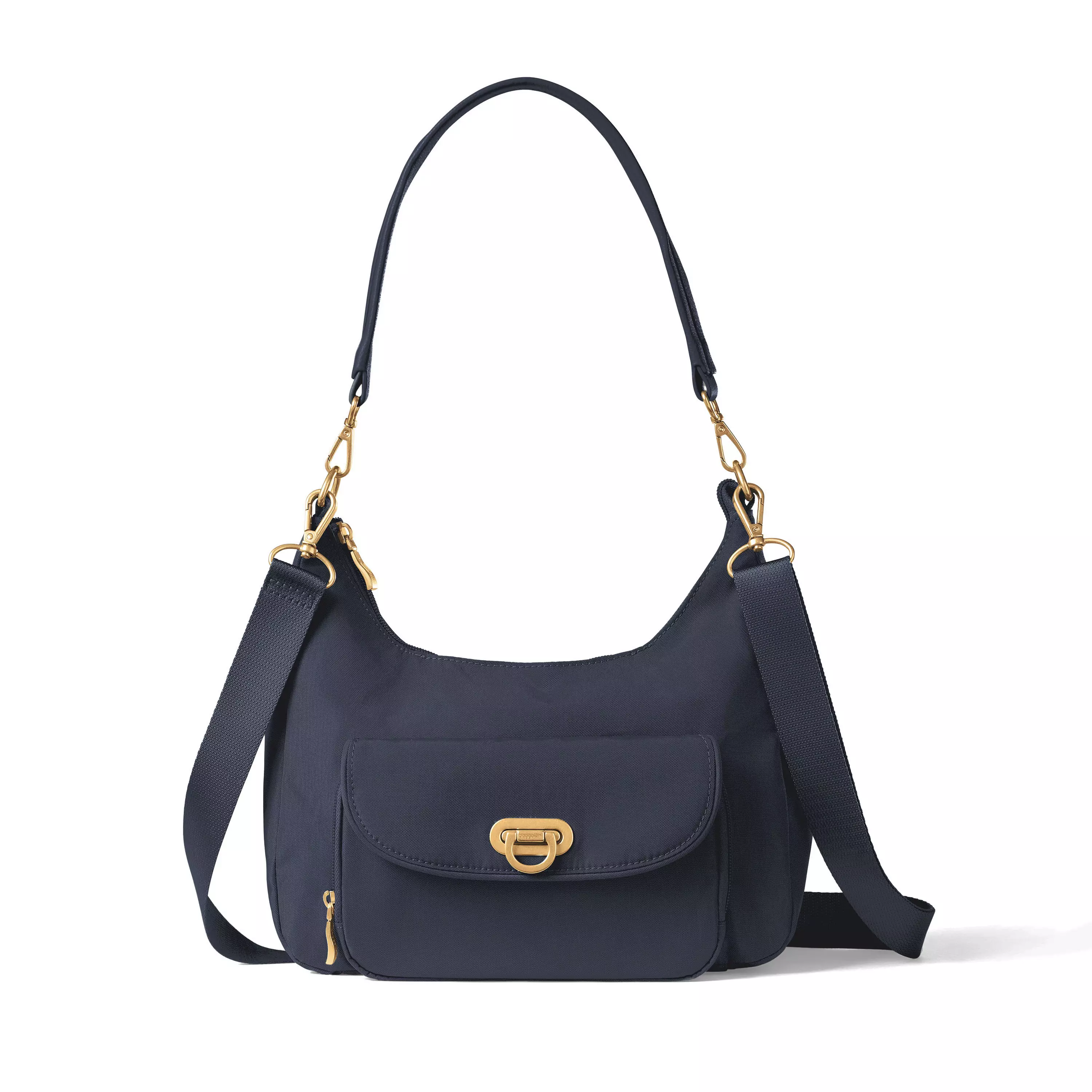 Coastal Flip Lock Half Moon Bag