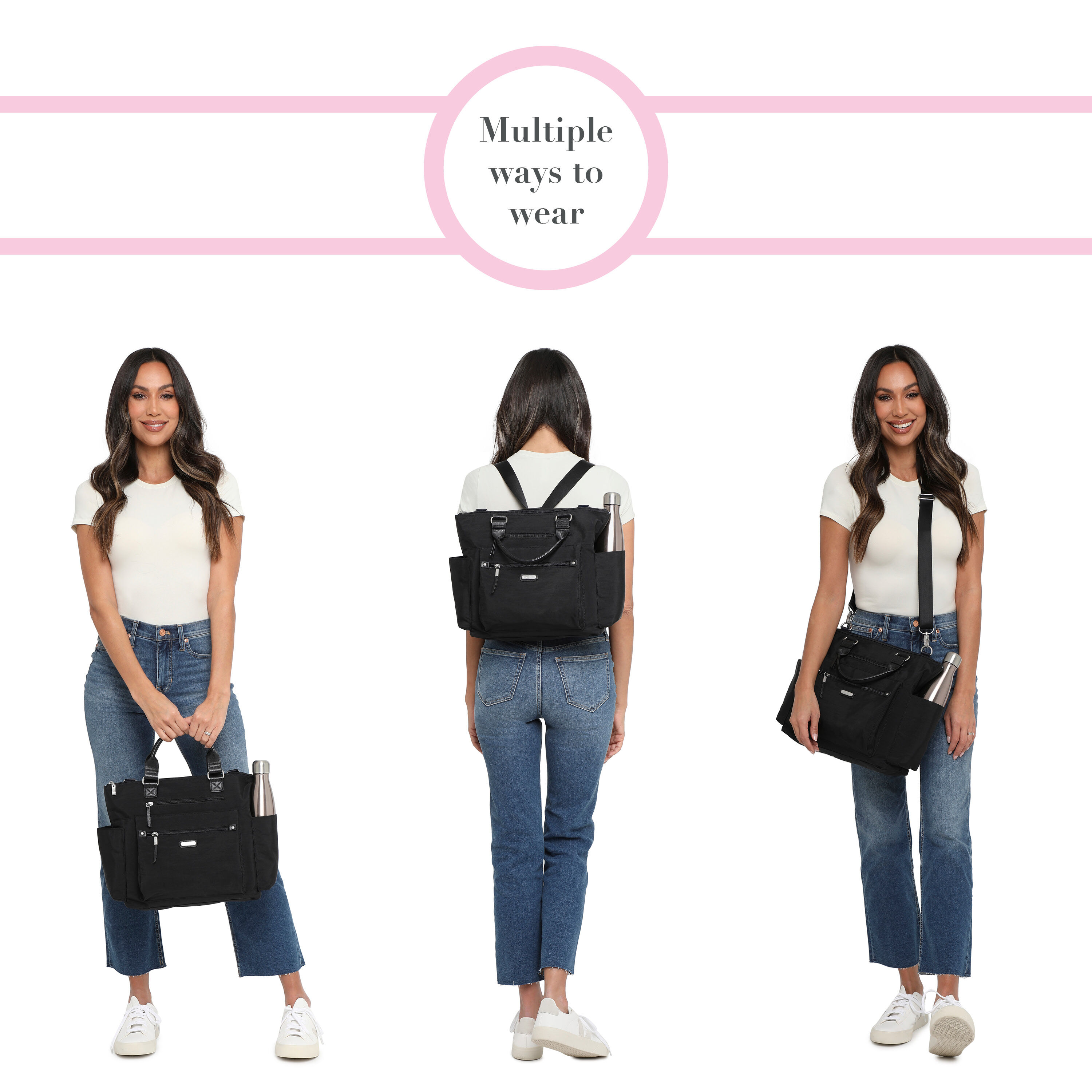 3-In-1 Convertible Backpack With RFID Phone Wristlet