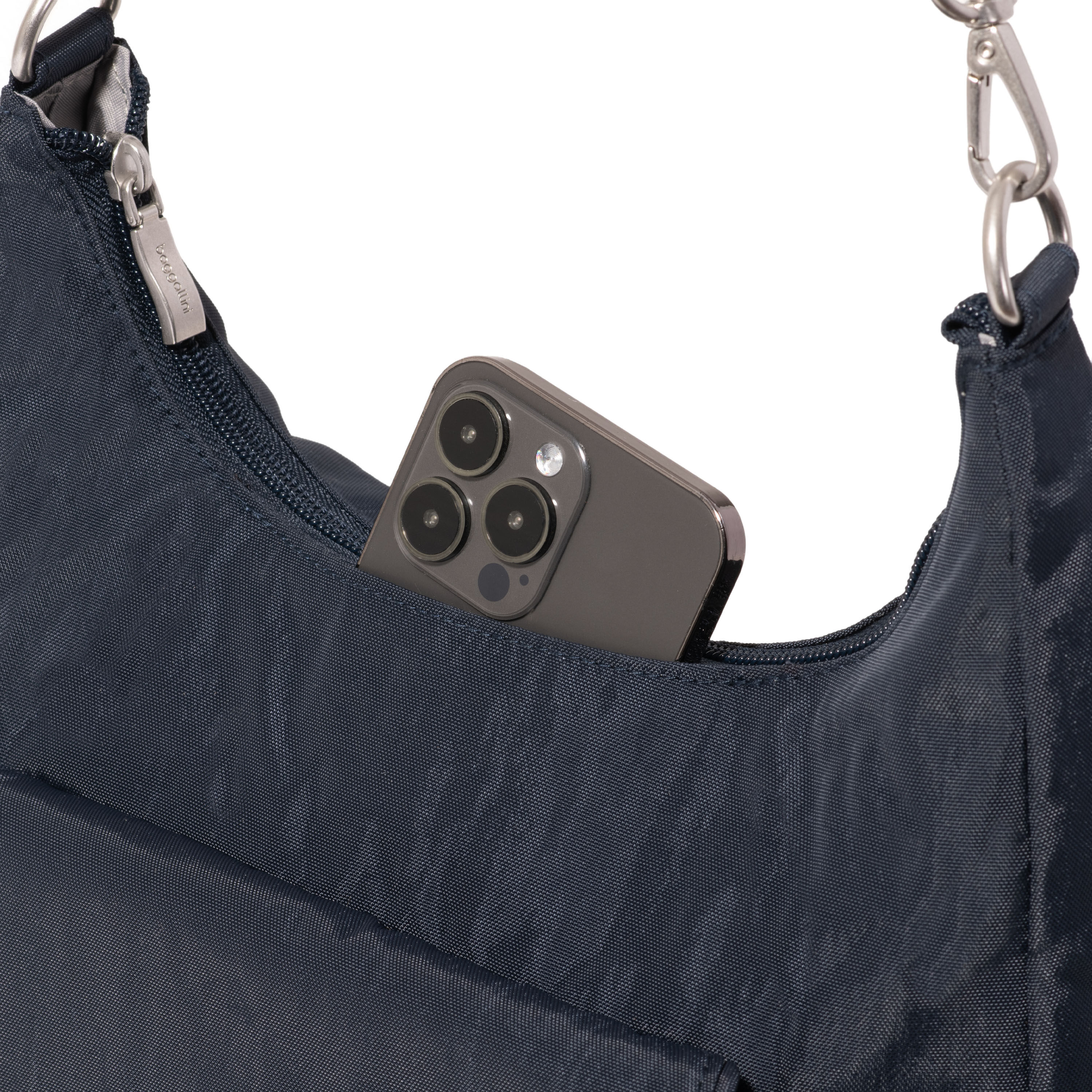 Coastal Flip Lock Half Moon Bag