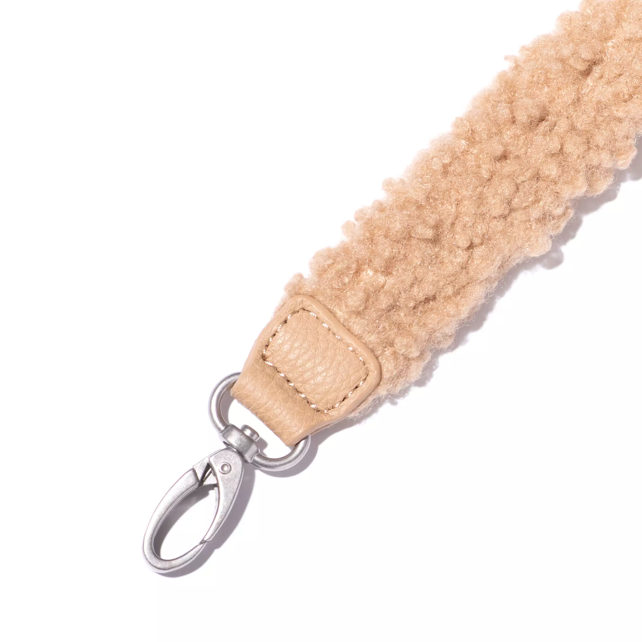 Faux Shearling Shoulder Strap