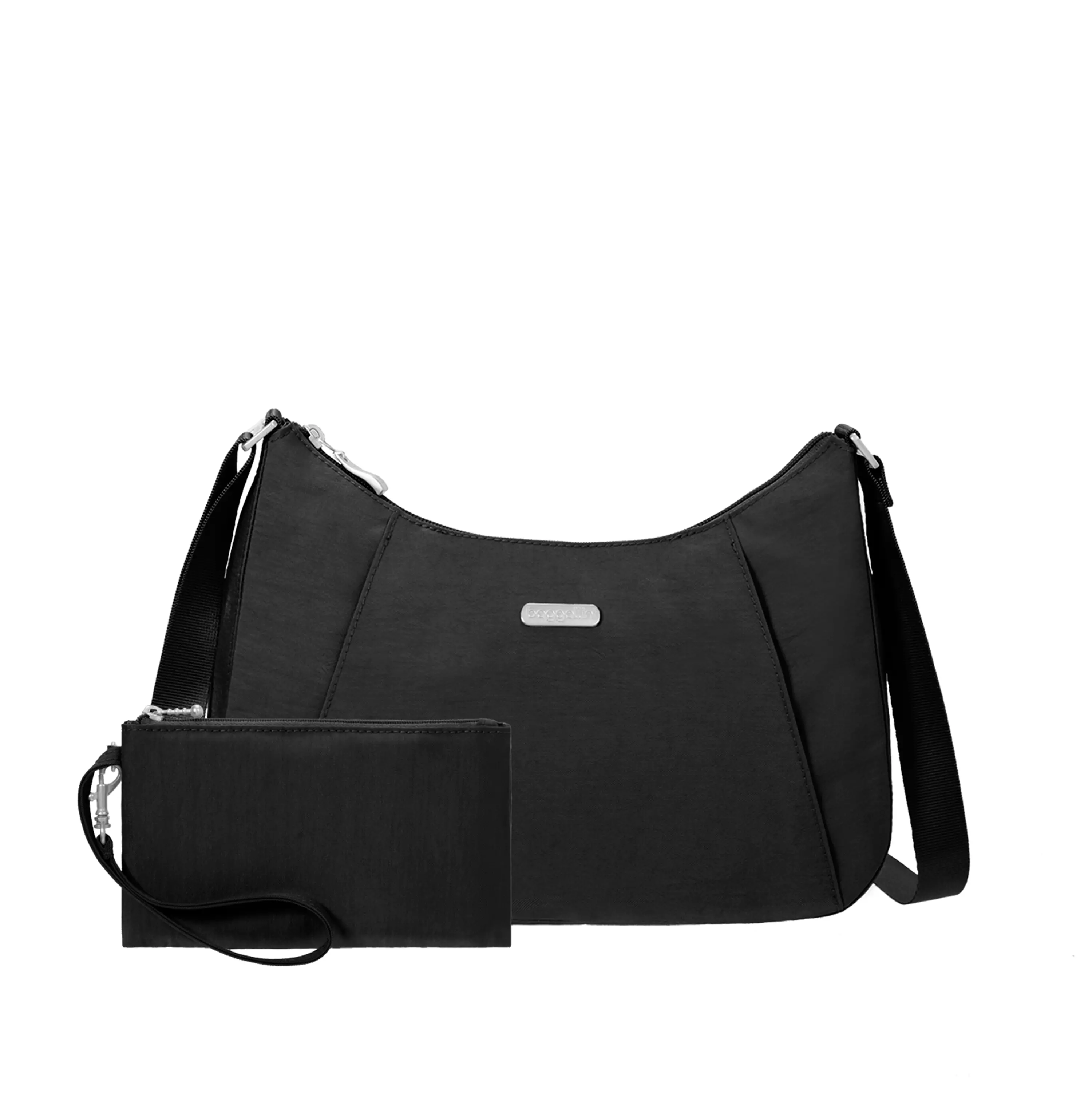 Slim Crossbody Hobo With Rfid