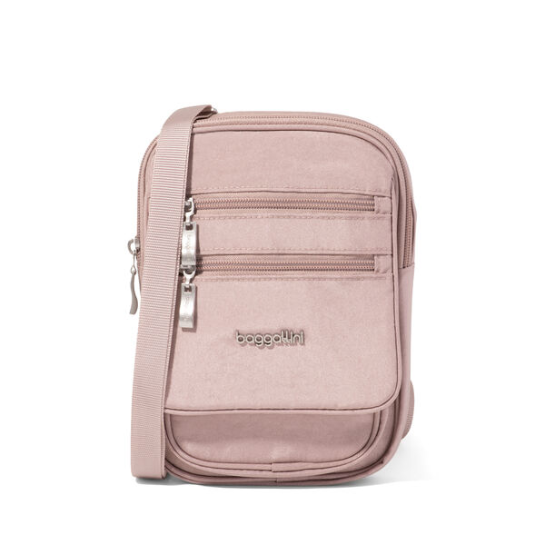 baggallini for life's journey bag travel crossbody model mlh241b0018 Bags Women 9x6" Small Lightweight Nylon Zipped Safe Handbag Phone Passport Purse W/Rfid, Apple: Handbags inflatable neck pillow and lip balm Baggallini TruNylon RFID Journey Crossbody