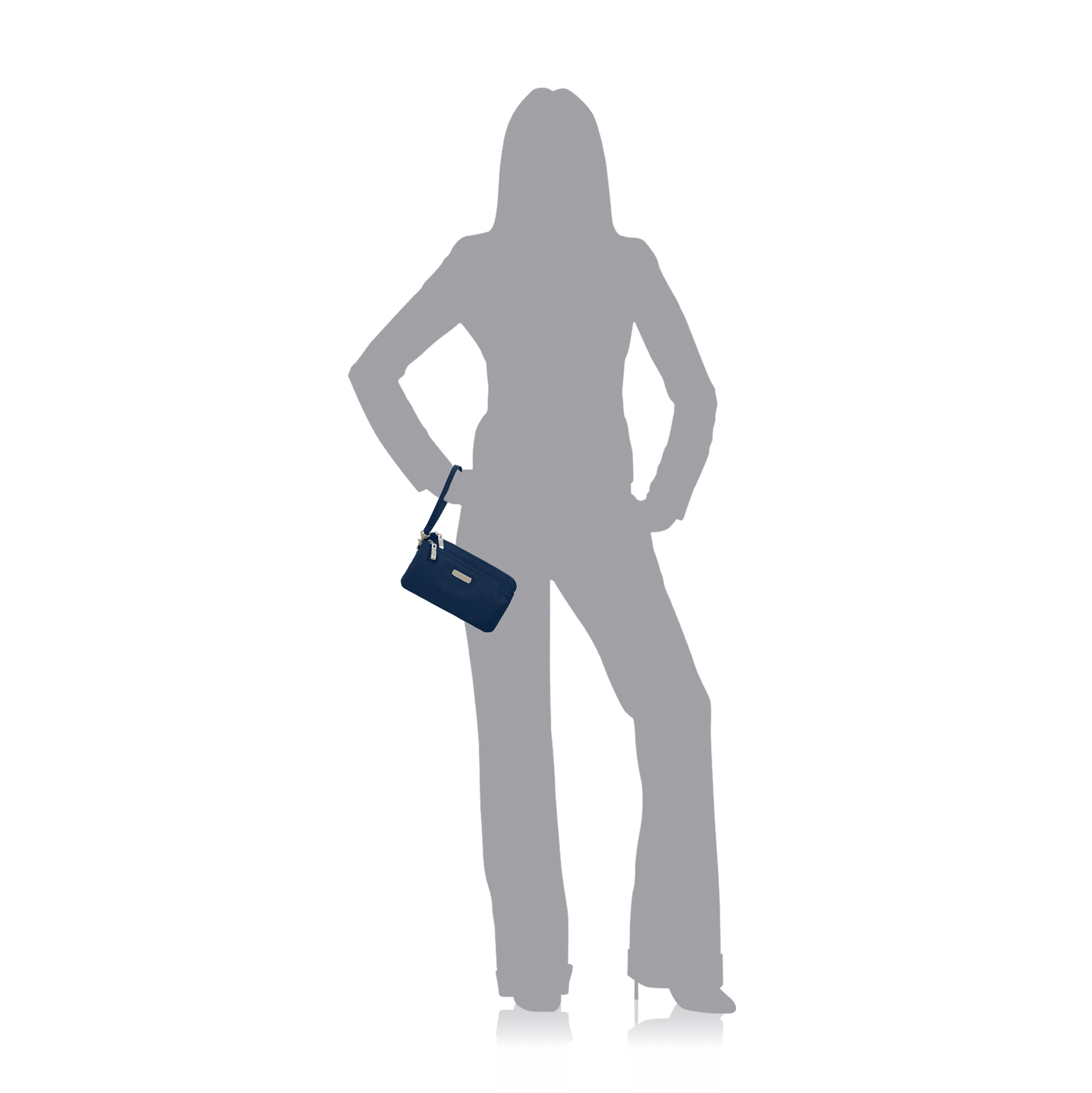 RFID Double Zip Wristlet