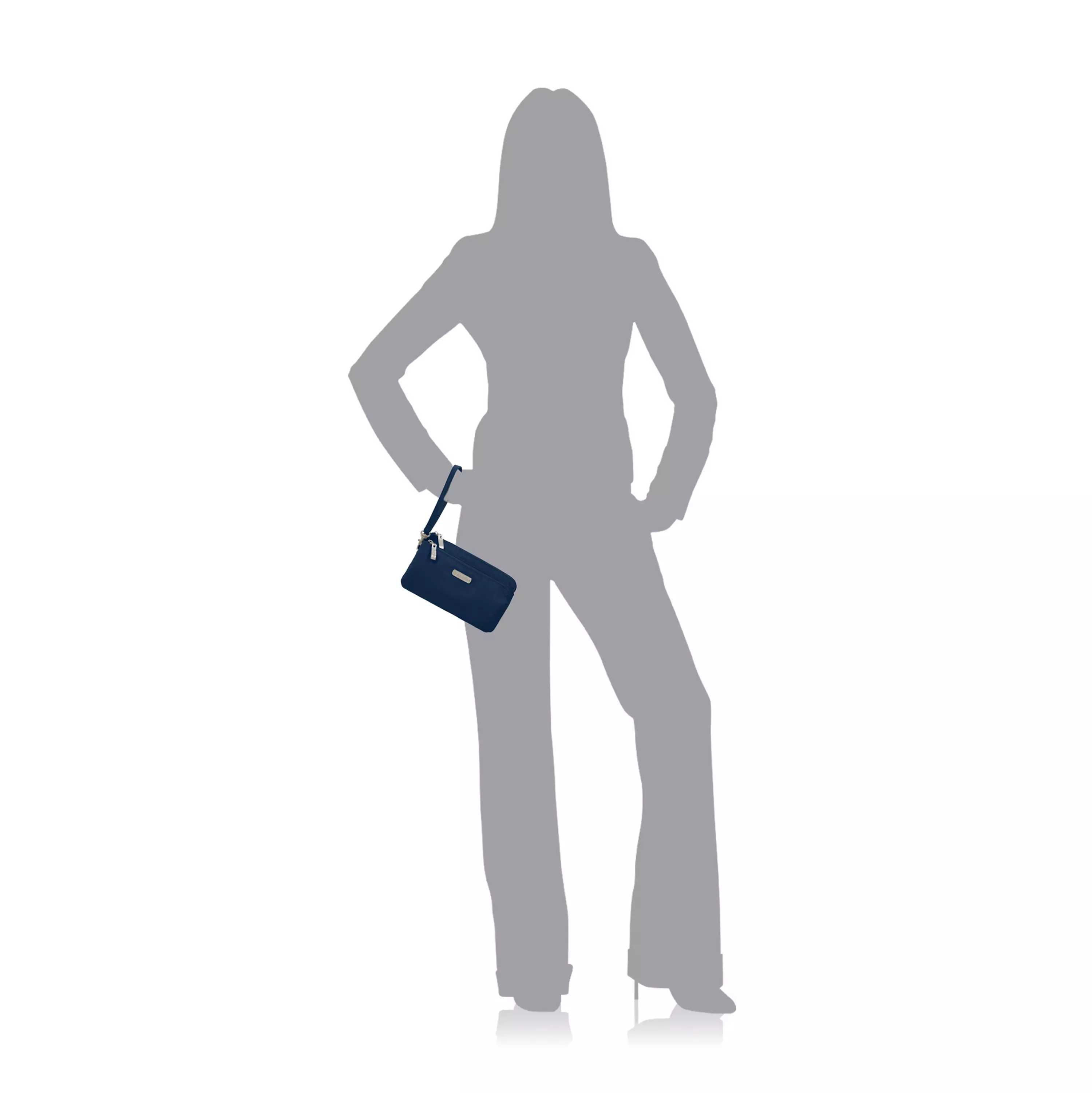 RFID Double Zip Wristlet