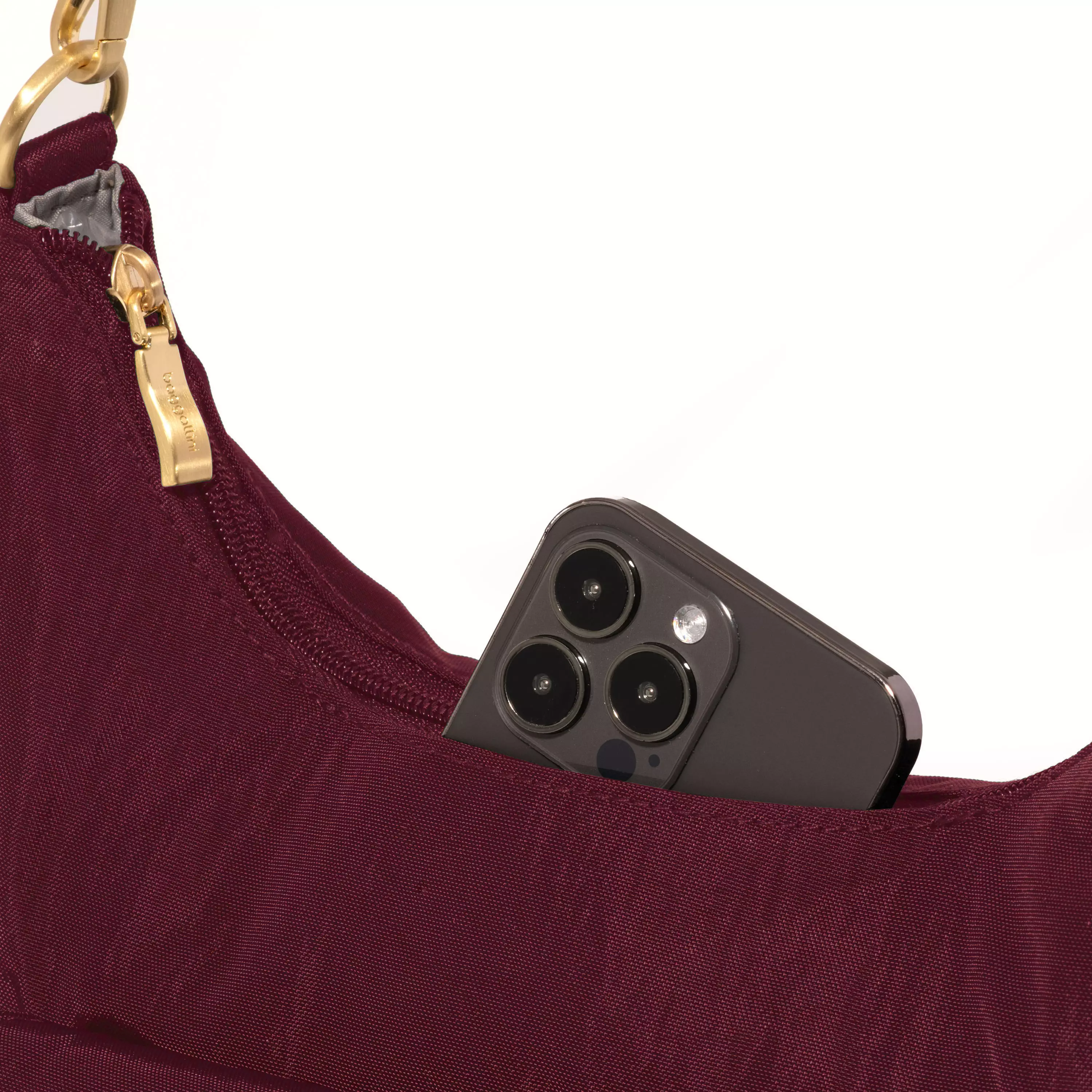 Coastal Flip Lock Half Moon Bag