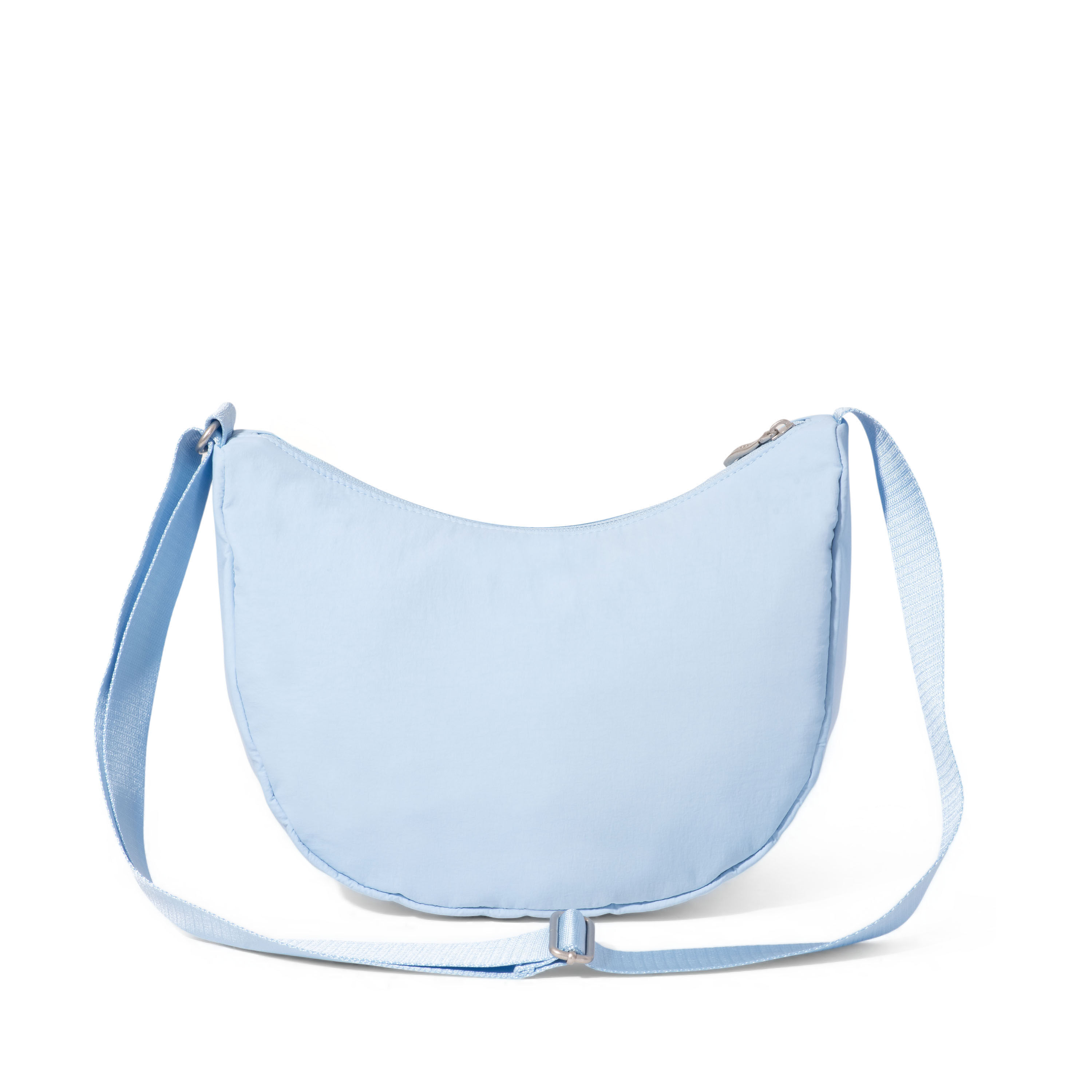 ☆【 】☆CKJ Crescent Text Buckle Crossbod.y☆ Half Moon Sculpted Buckle Crossbody with Adjustable Strap
